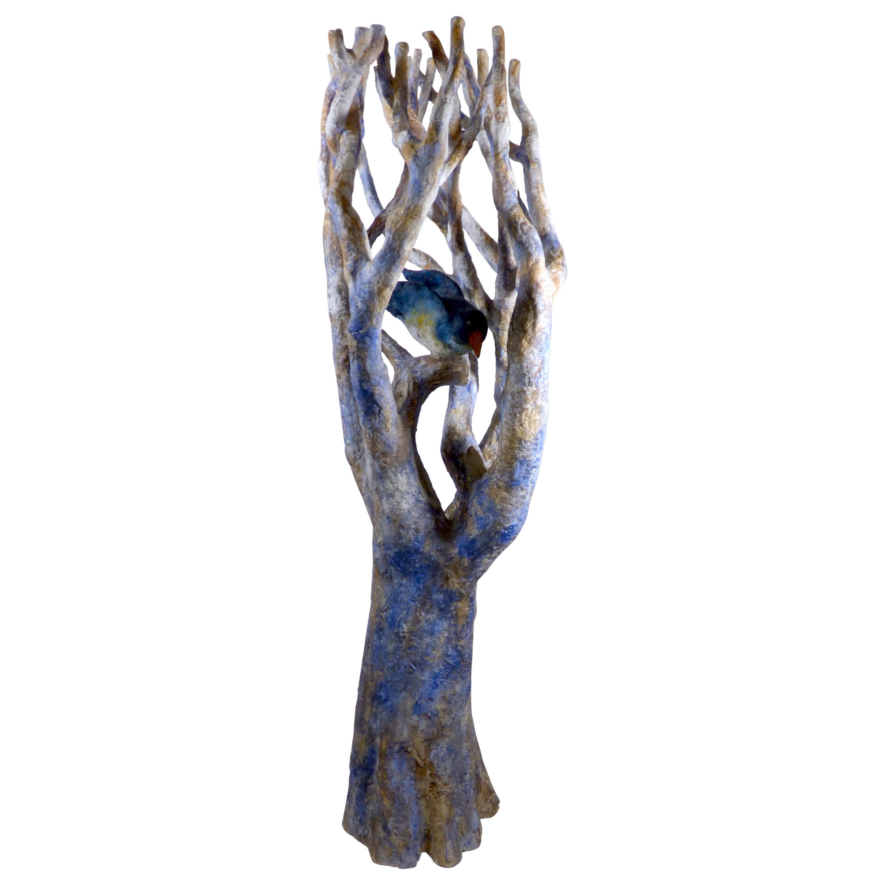View of Marco Laganà Papier Mâché Light Sculpture Tree Unique Piece For Sale at ...