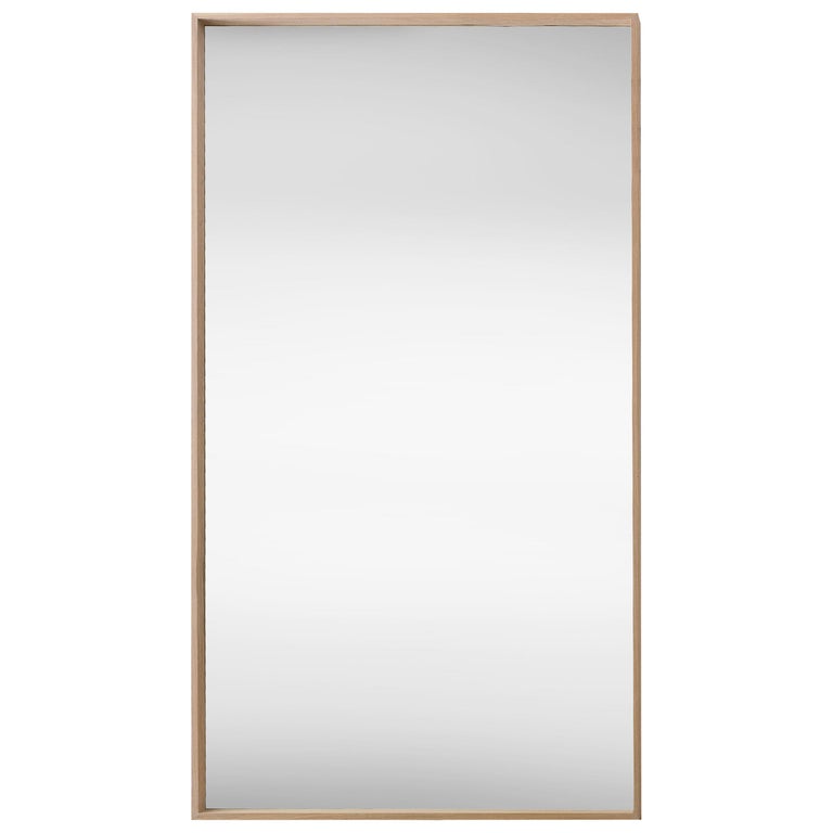 Marco Large Mirror with White Oak Veneer Frame For Sale at 1stDibs