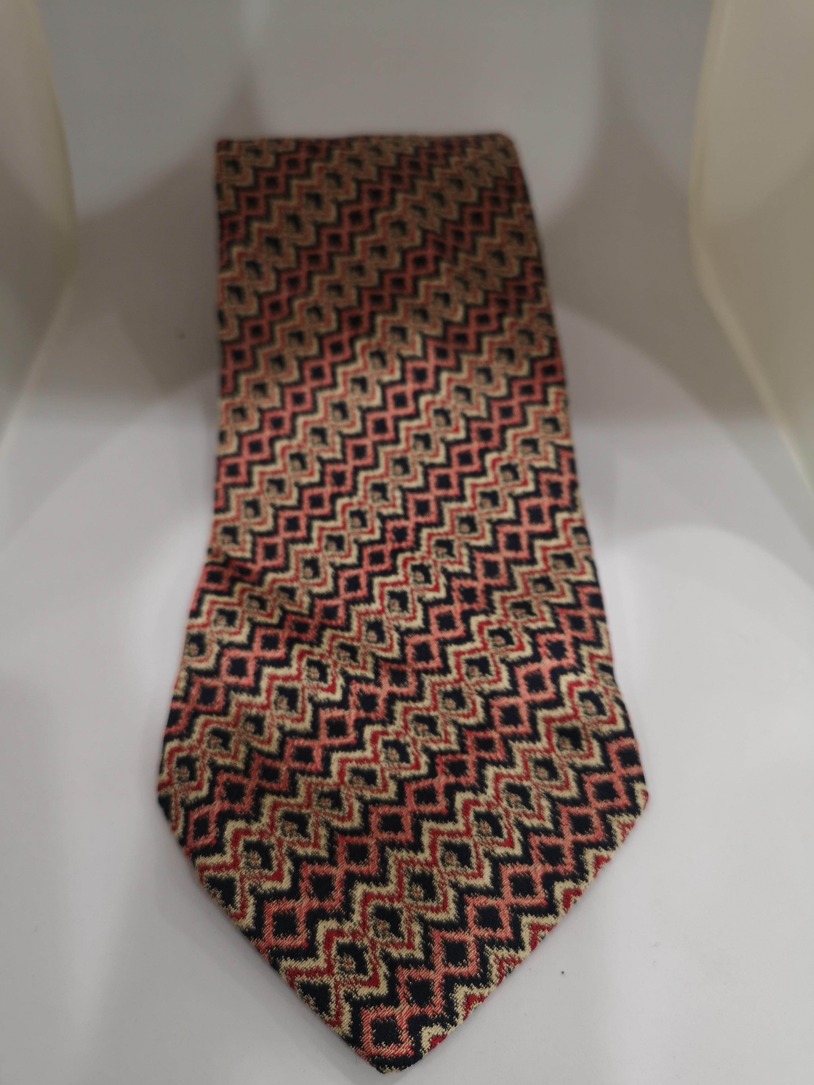 Black Marco Laurenti multicoloured silk tie