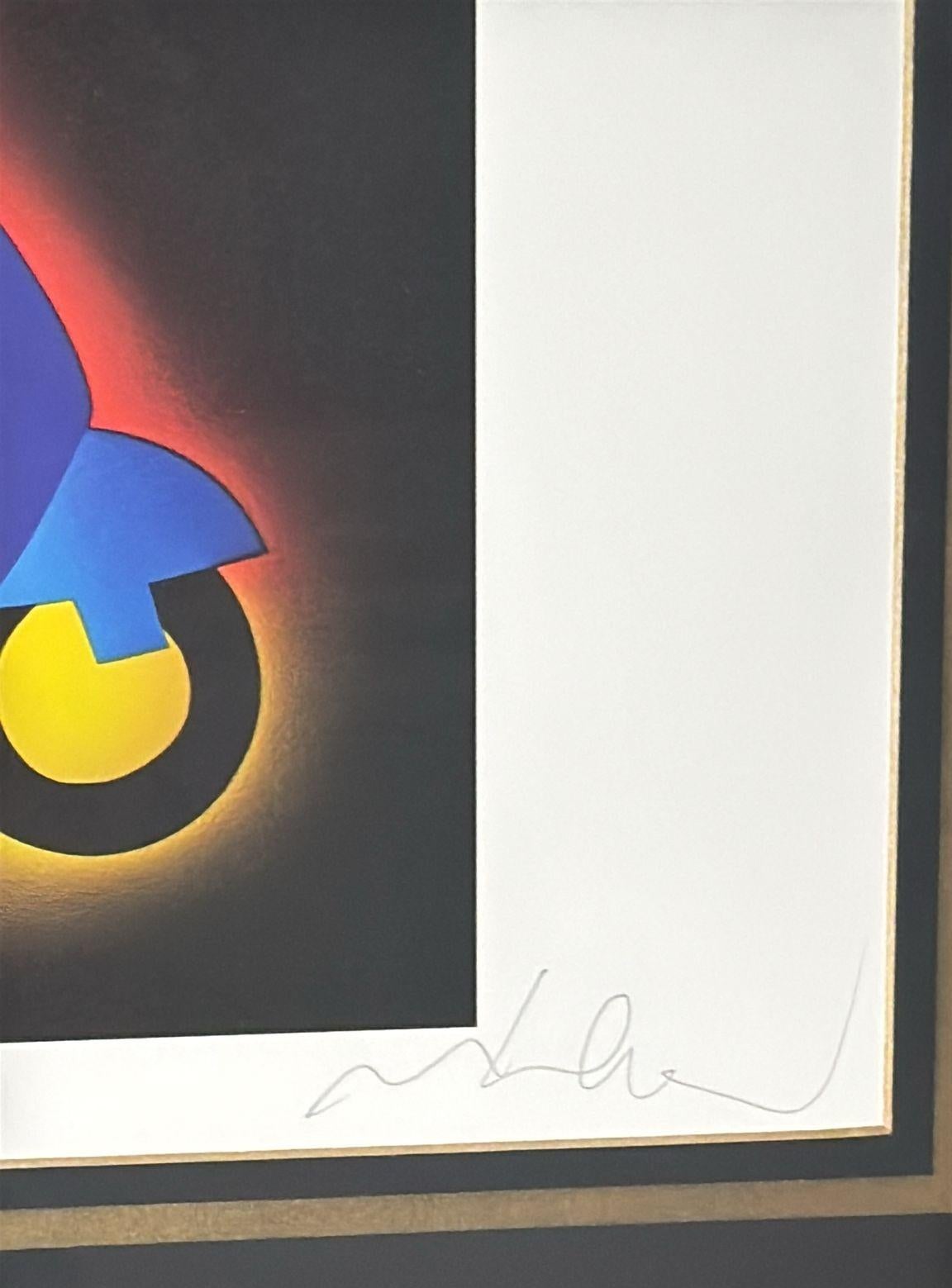 Marco Lodola Screenprint on Paper (No. 30/70) with Mirrored Frame For Sale 6