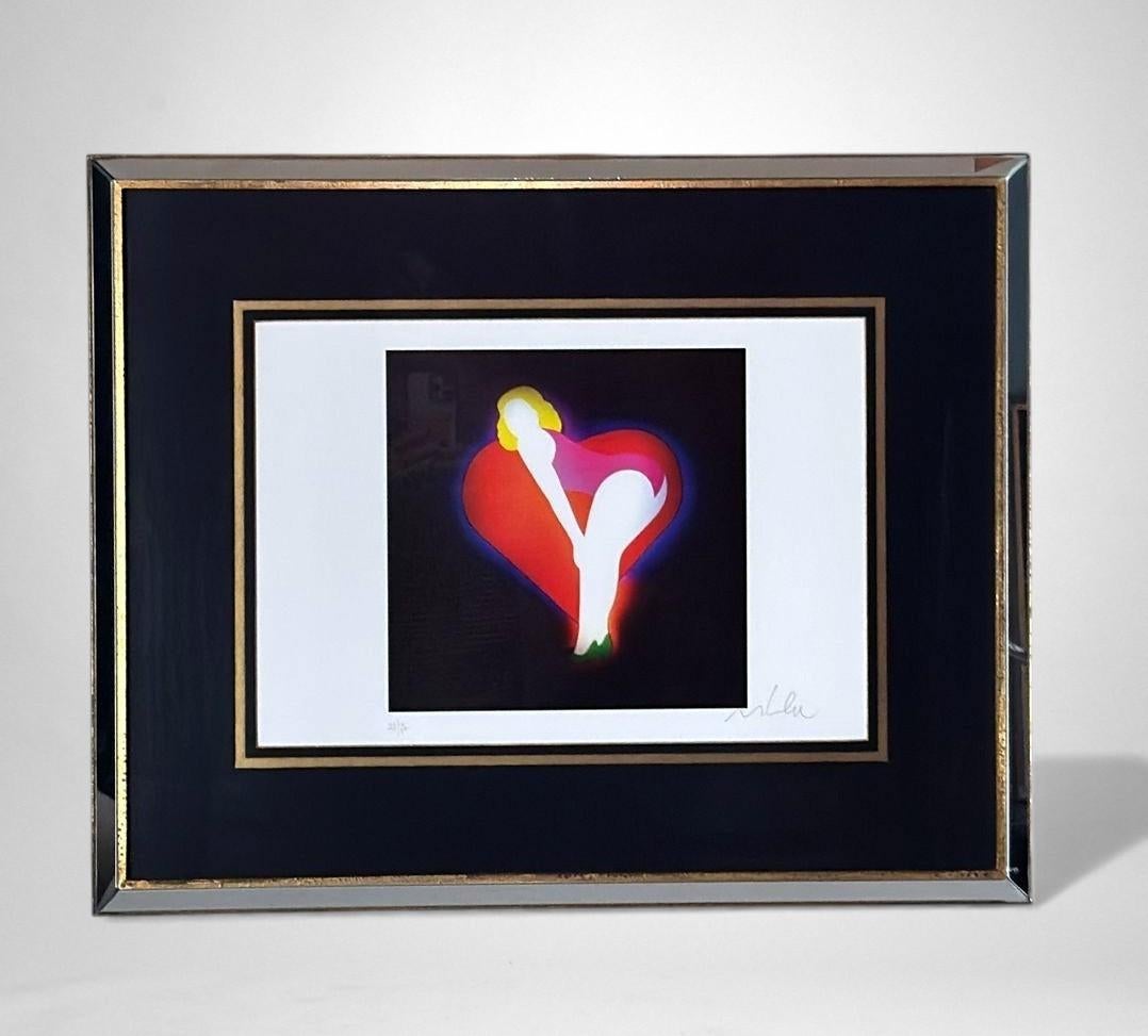 Marco Lodola Silkscreen On Paper (No. 28/70) In Mirrored Frame For Sale 5