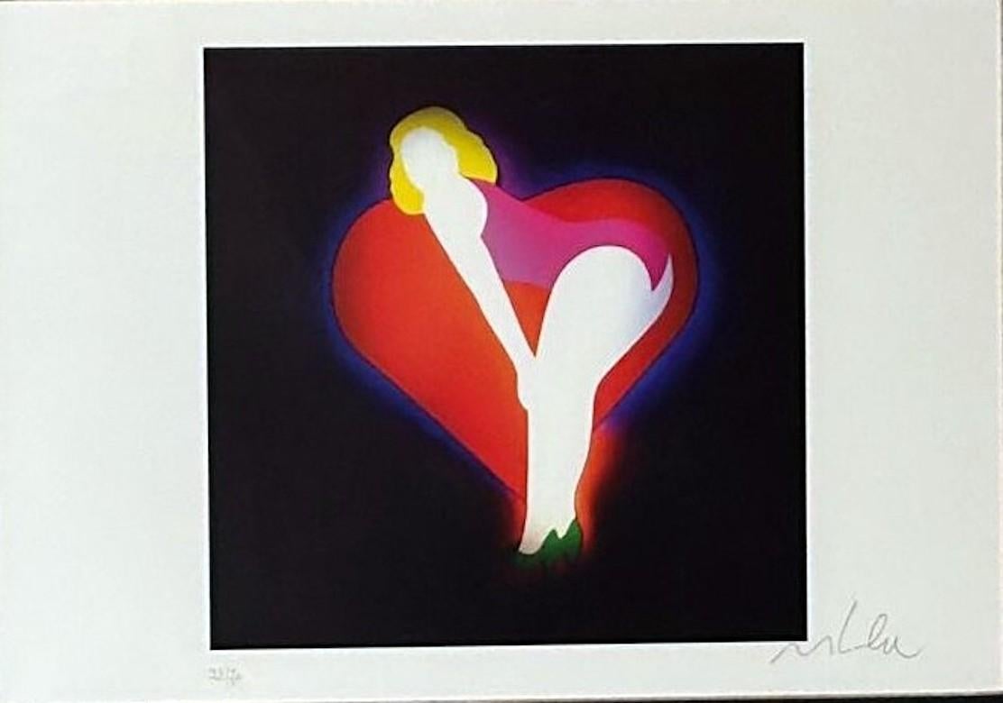 Italian Marco Lodola Silkscreen On Paper (No. 28/70) In Mirrored Frame For Sale