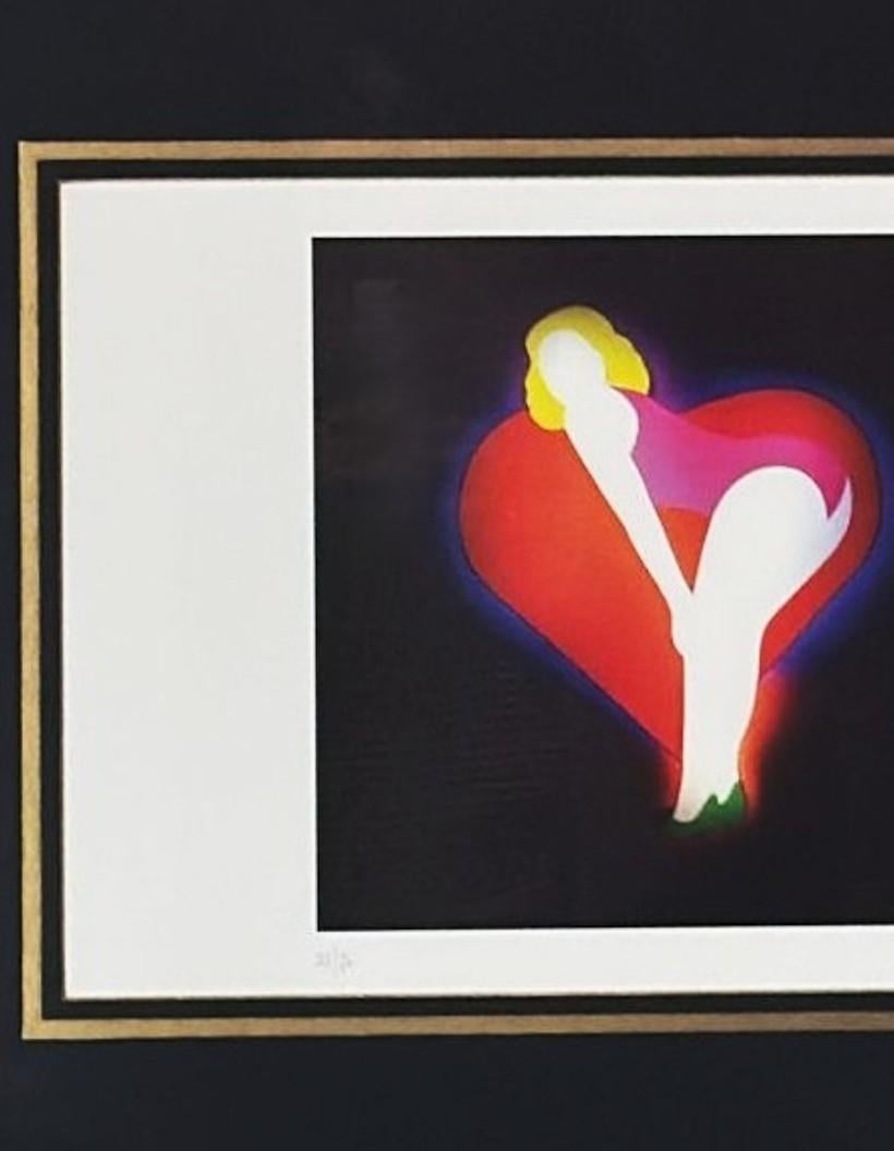 Marco Lodola Silkscreen On Paper (No. 28/70) In Mirrored Frame For Sale 1