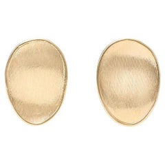 Marco Lunaria 18K Yellow Gold Mini Engraved Stud Earrings OB1479