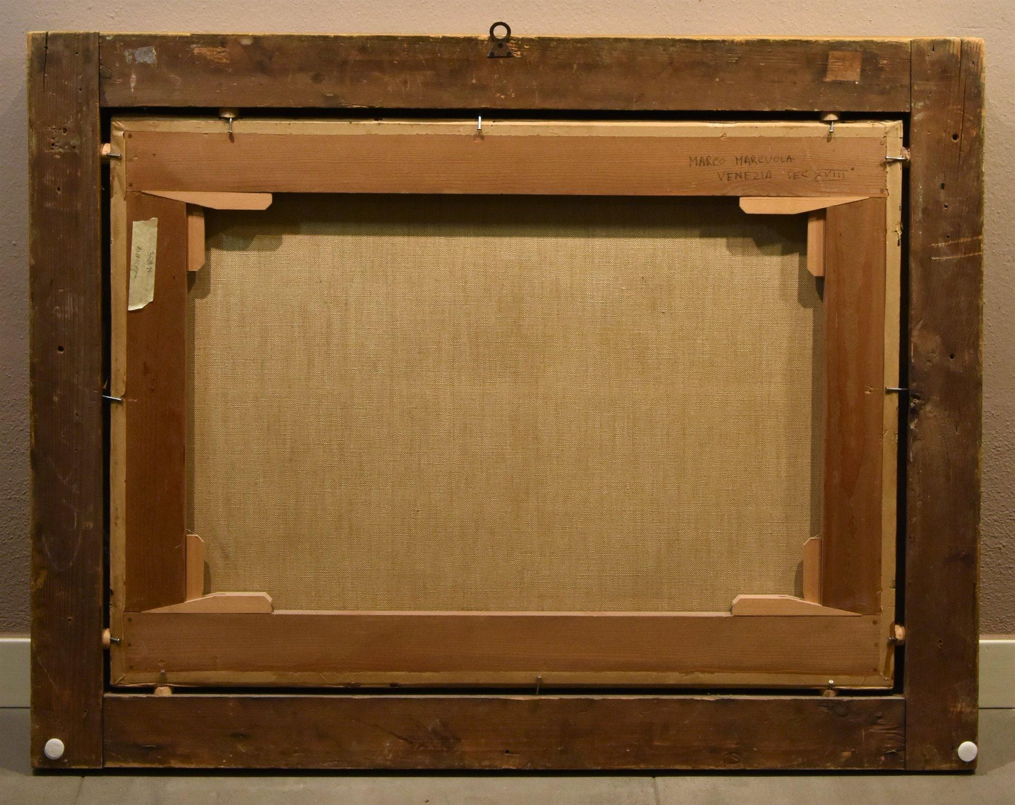 Karneval IVenice Harlekin Landschaft Marcola malen 18. Jahrhundert Öl auf Leinwand im Angebot 9