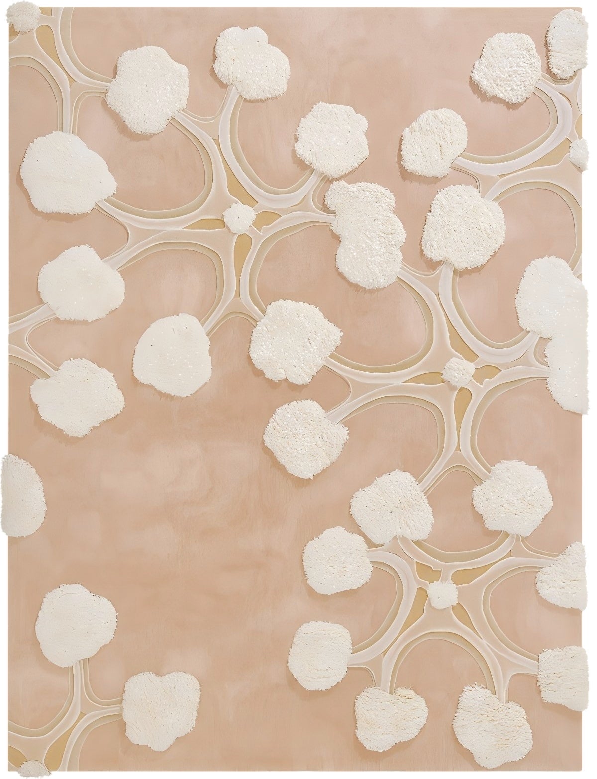 Marco Piva Sea #2 Hand-Tufted Wool and Silk Rug, Modern Design, China，10 x 13 ft