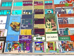 Arte contemporáneo italiano de Marco Santaniello - Pizarras en el distrito de Ximen, Taipei