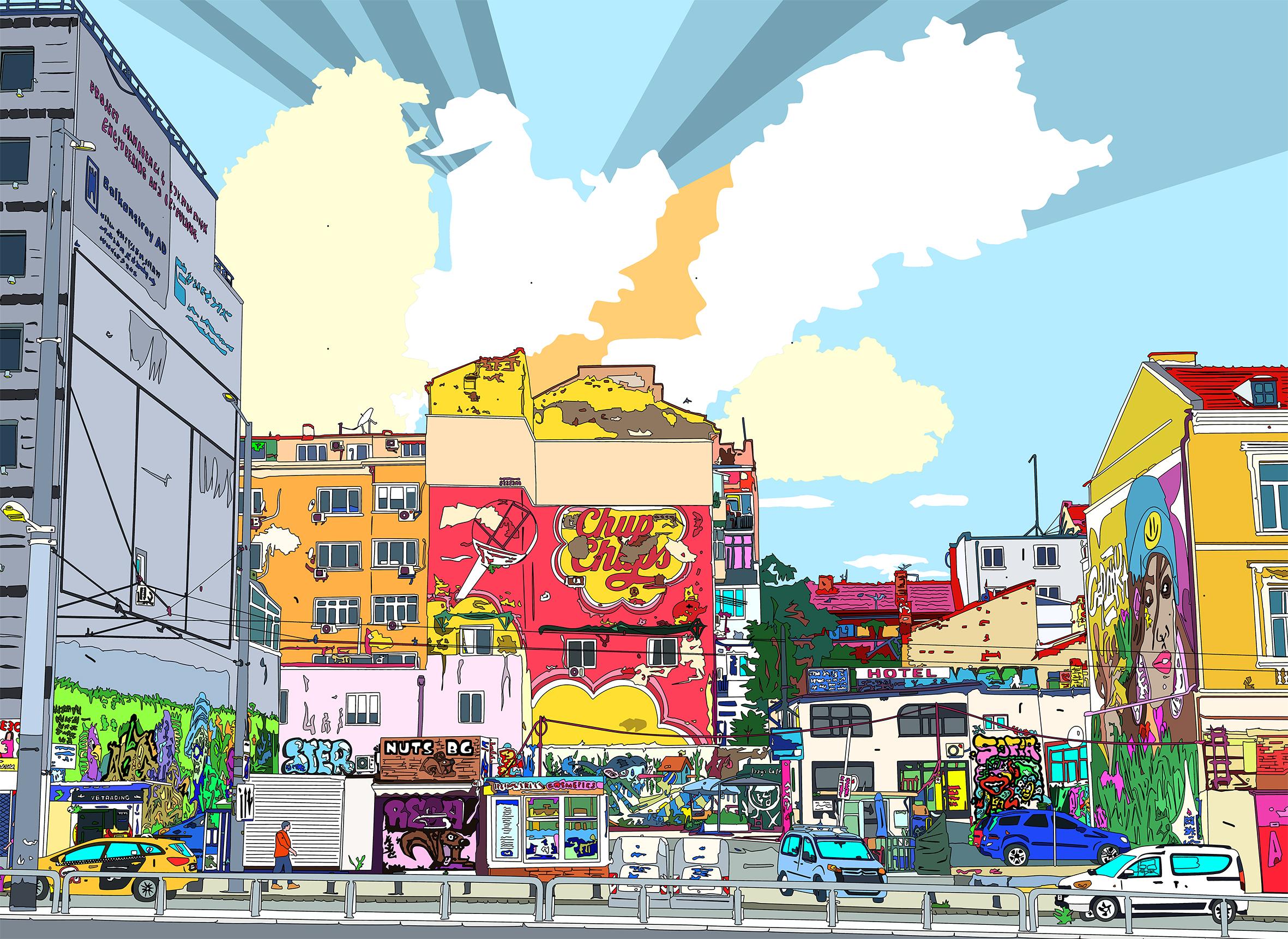 Italian Contemporary Art by Marco Santaniello - Chupa Building in Sofia