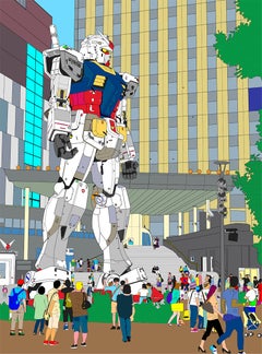 Art contemporain italien de Marco Santaniello - Gundam Odaiba Tokyo 