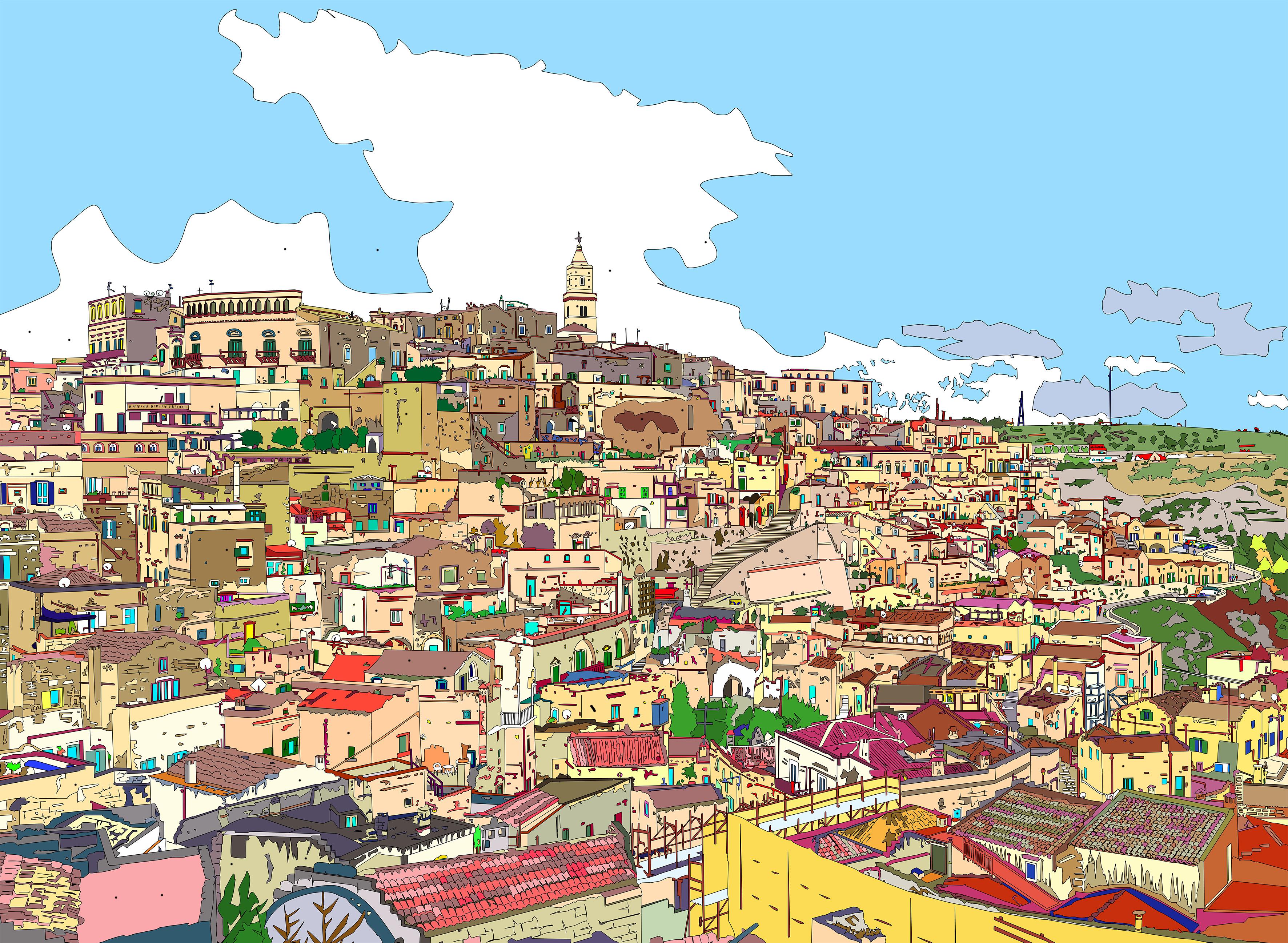 Digital art printed on canvas, original edition 1/1

''This is a town in Basilicata, next to region where I was born Calabria, the place doesn't need much of explanations. Its medieval tracts are very clear and the view is breathtaking.''

Marco