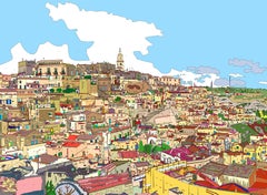 Zeitgenössische italienische Kunst von Marco Santaniello - Blick auf Matera