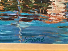 "Riflessi a Tiburon" by Marco Sassone, Oil on Linen; 30" x 34" x 1.5", 1983