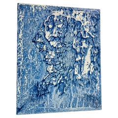 Marco Schmidli 60x48 Blue Abstract Acrylic Painting on Canvas, Signed & Dated