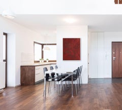 A312 - Minimalist Abstract Contemporary Original Red Textural Artwork