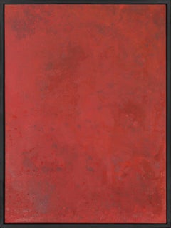 A432 - Minimalistisches abstraktes Original rotes und schwarzes strukturiertes Original-Kunstwerk
