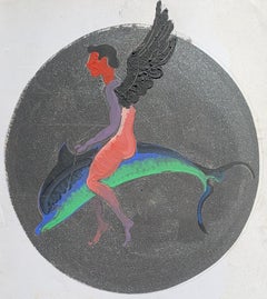 Eros sur le dauphin. Série Dionisian par Marco Silombria