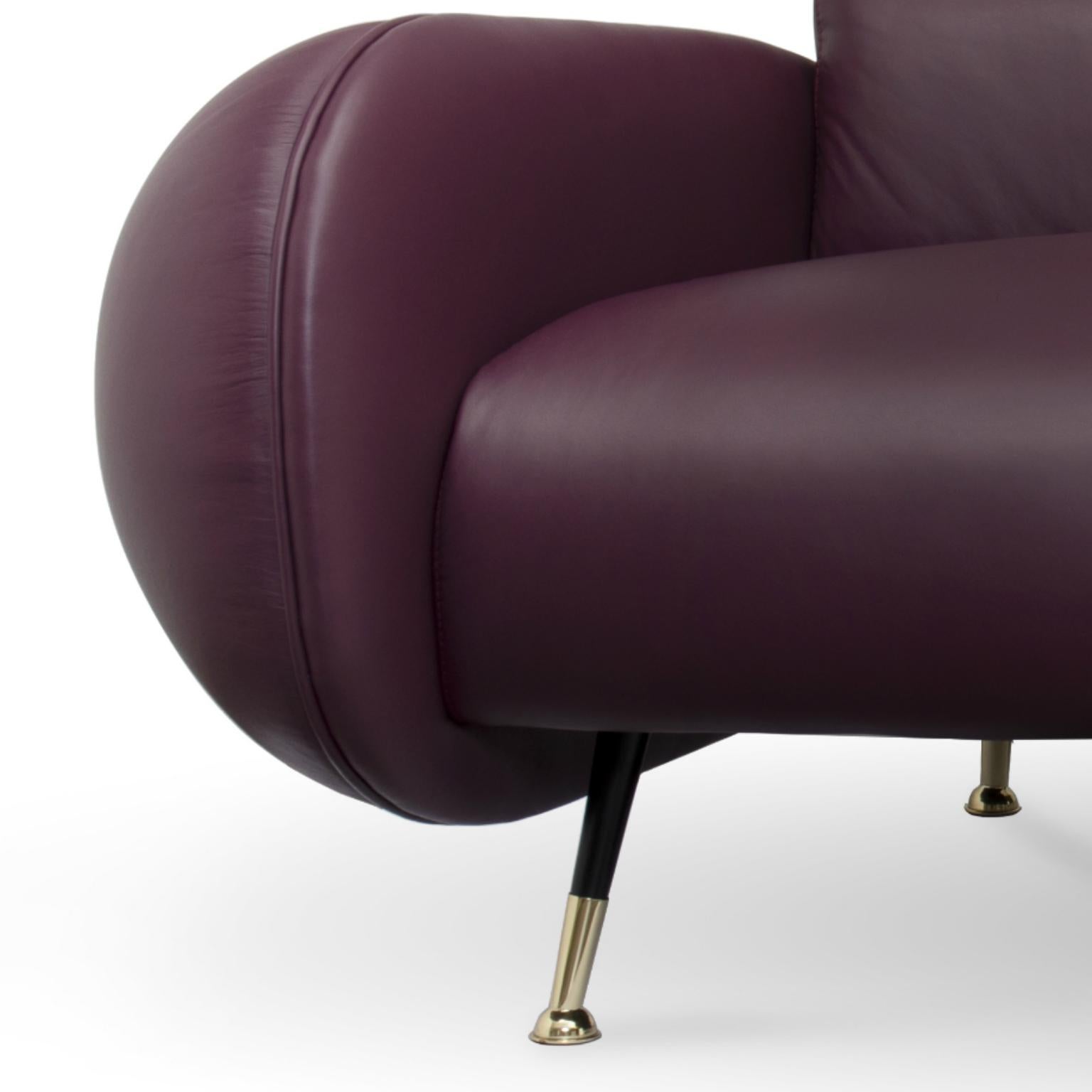 purple leather couch for sale