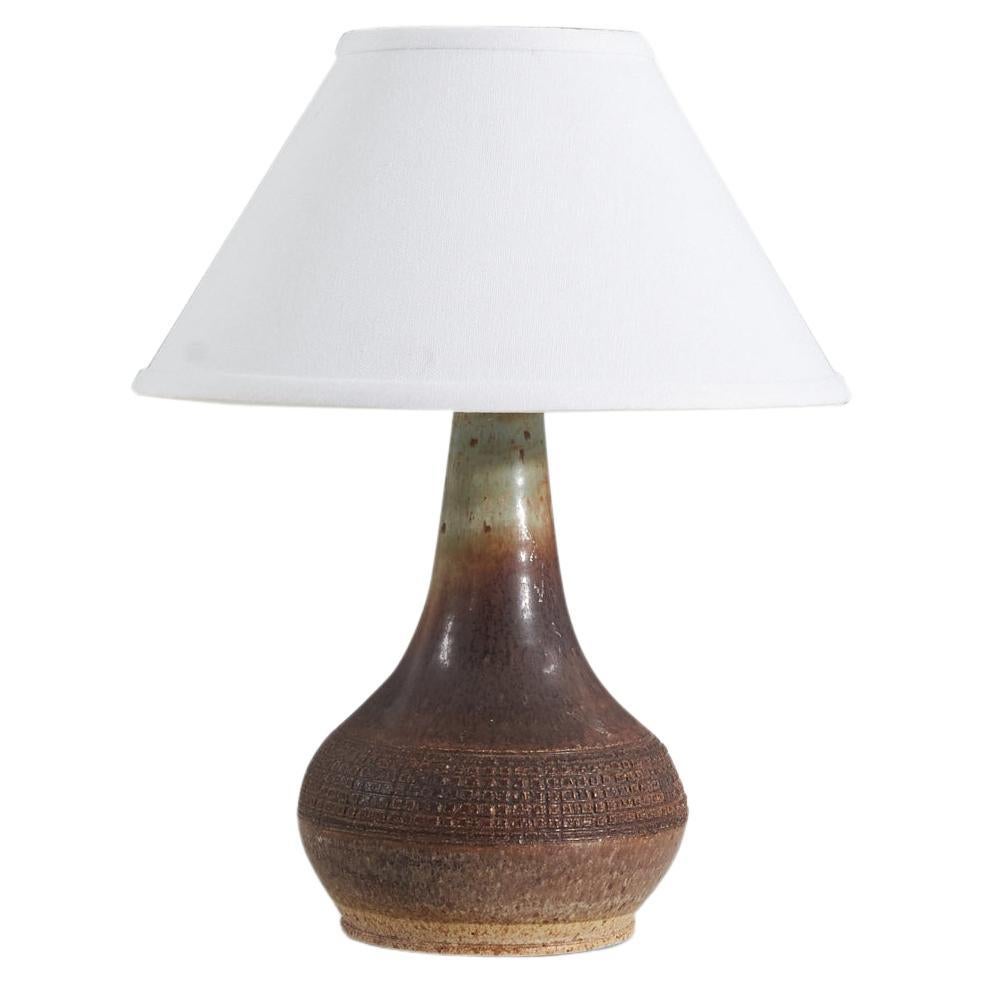 Marco Stentøj, Table Lamp, Glazed Stoneware, Denmark, 1960s For Sale