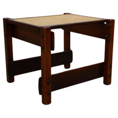 Tabouret Marco en bois dur et rotin de Sergio Rodrigues, vers 1960