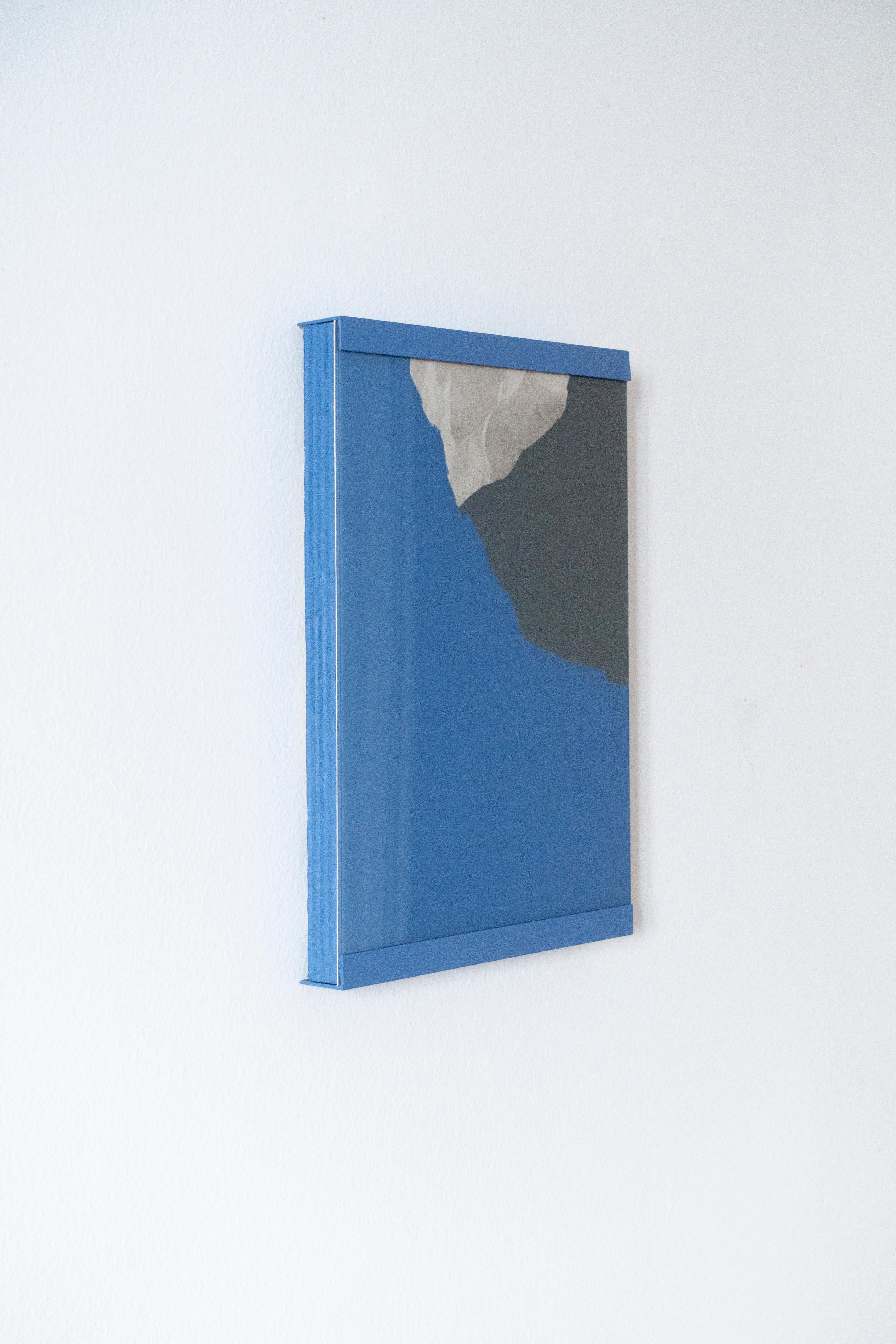Primo riflesso grigio azzurro - Painting by Marco Tagliafico