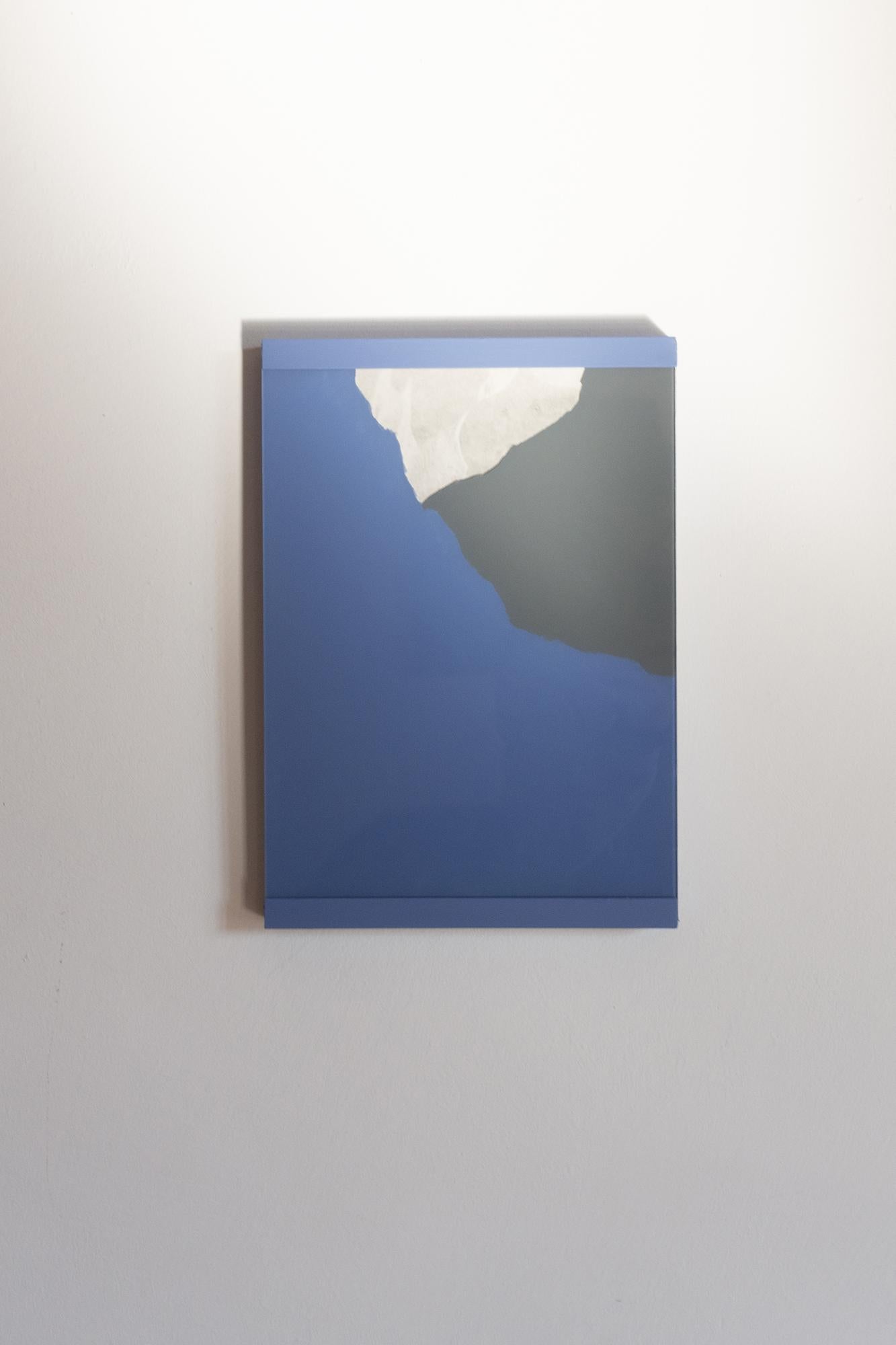 Marco Tagliafico Landscape Painting - Primo riflesso grigio azzurro