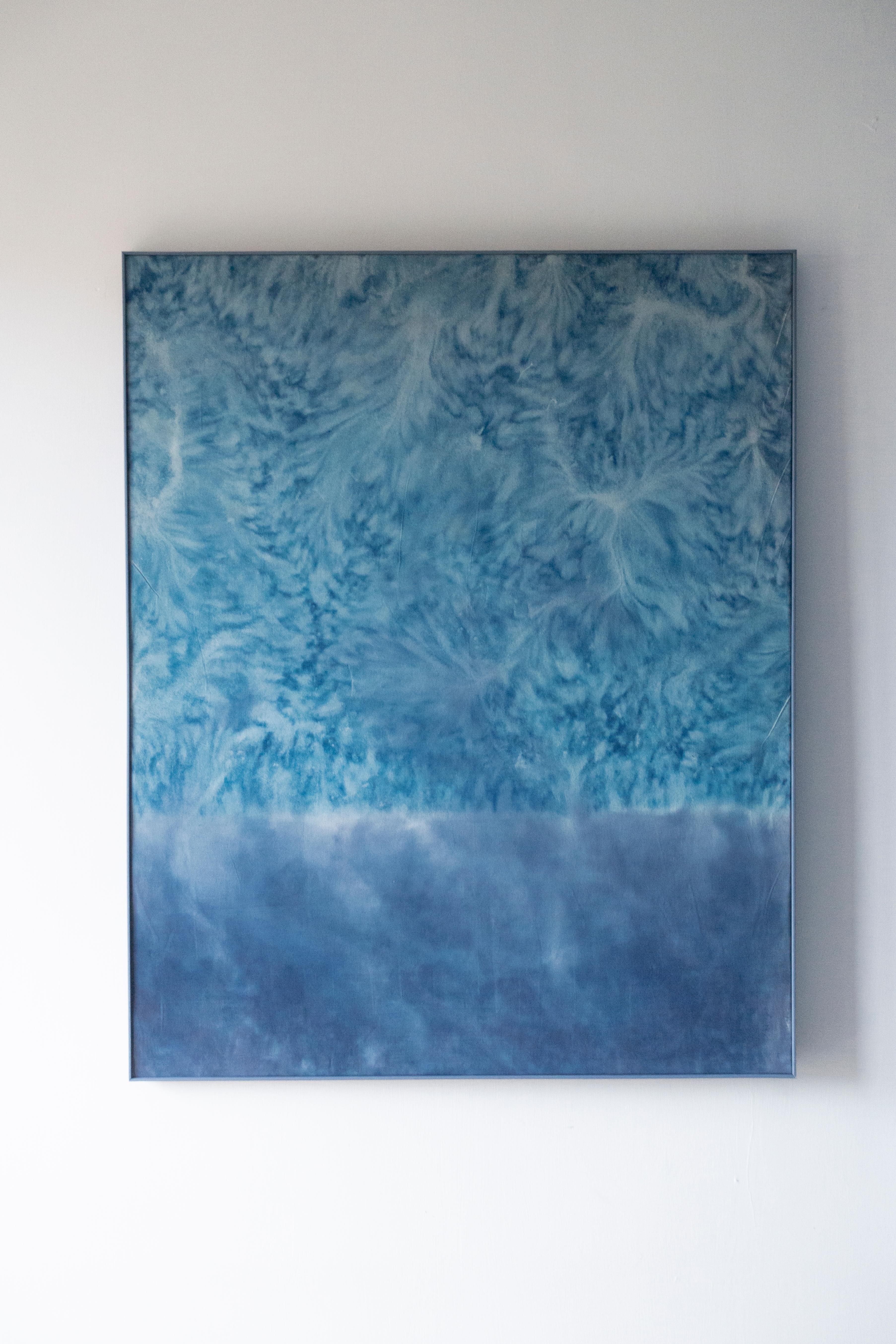 Tempesta (Blau), Landscape Painting, von Marco Tagliafico