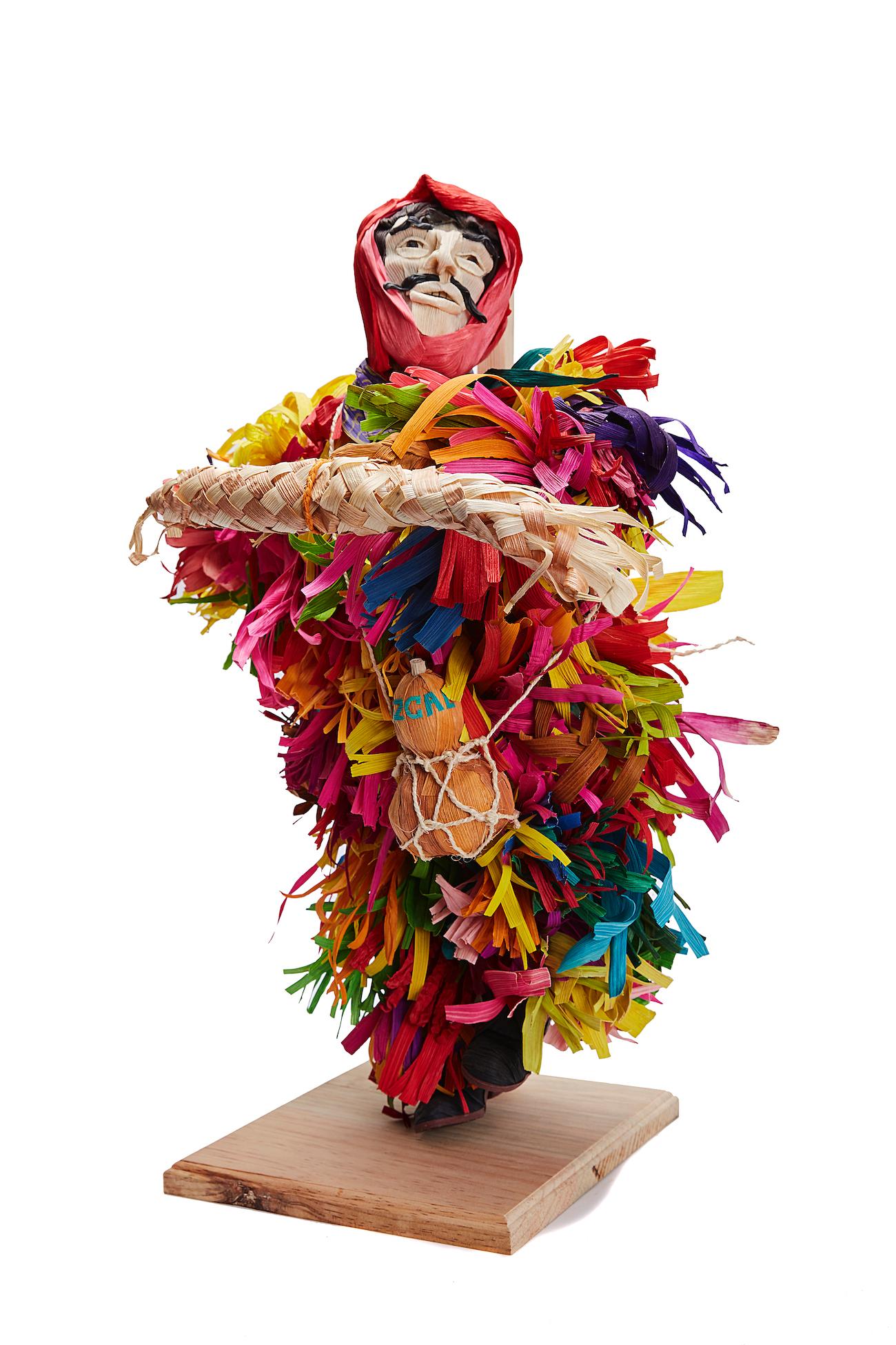 Mago de Putla - Wizard of Putla - Mexican Folk Art  Cactus Fine Art - Sculpture by Marco y Moises Ruiz Sosa