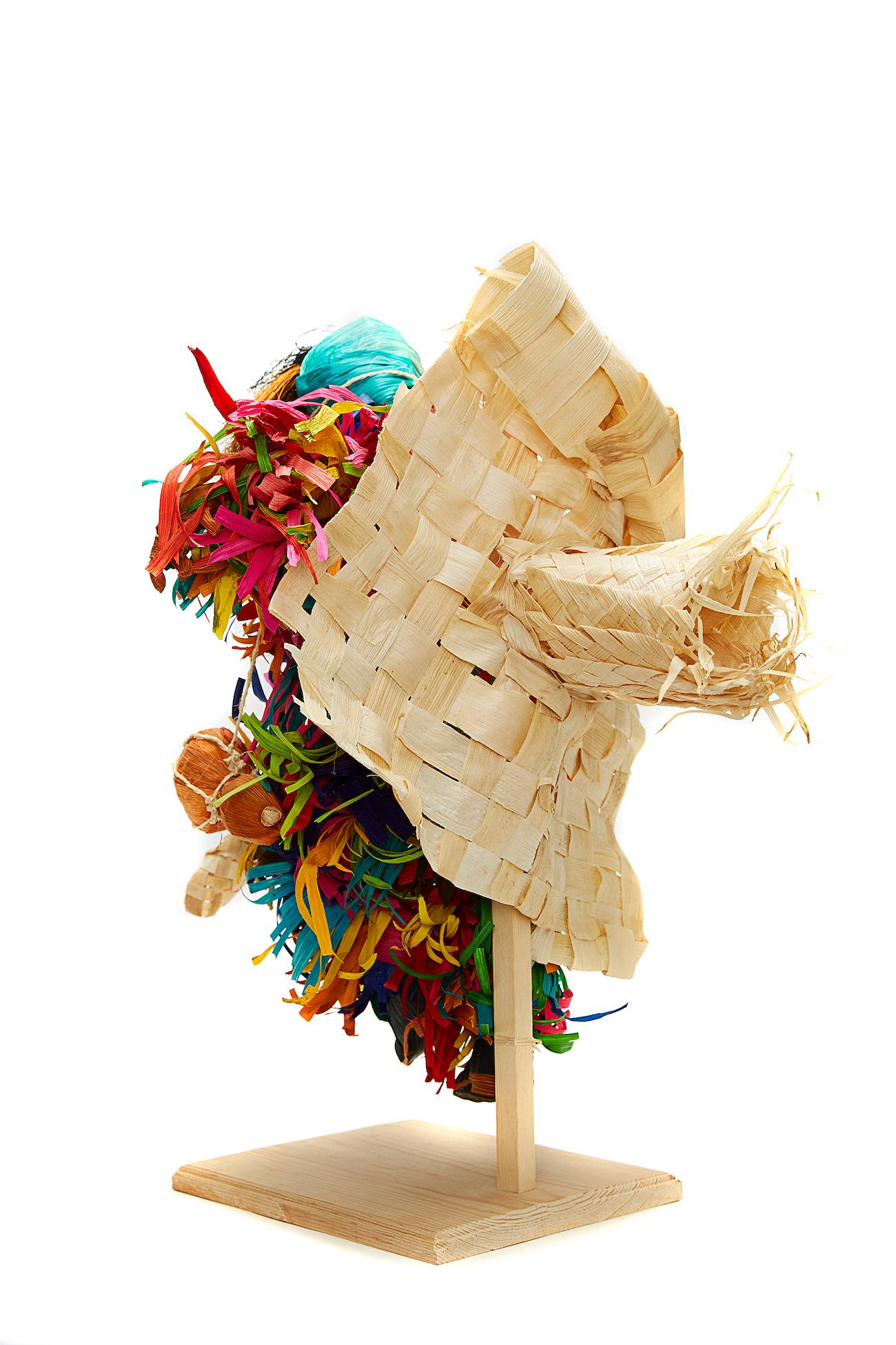 Tiliche de Putla - Mexican Folk Art  Cactus Fine Art - Beige Figurative Sculpture by Marco y Moises Ruiz Sosa