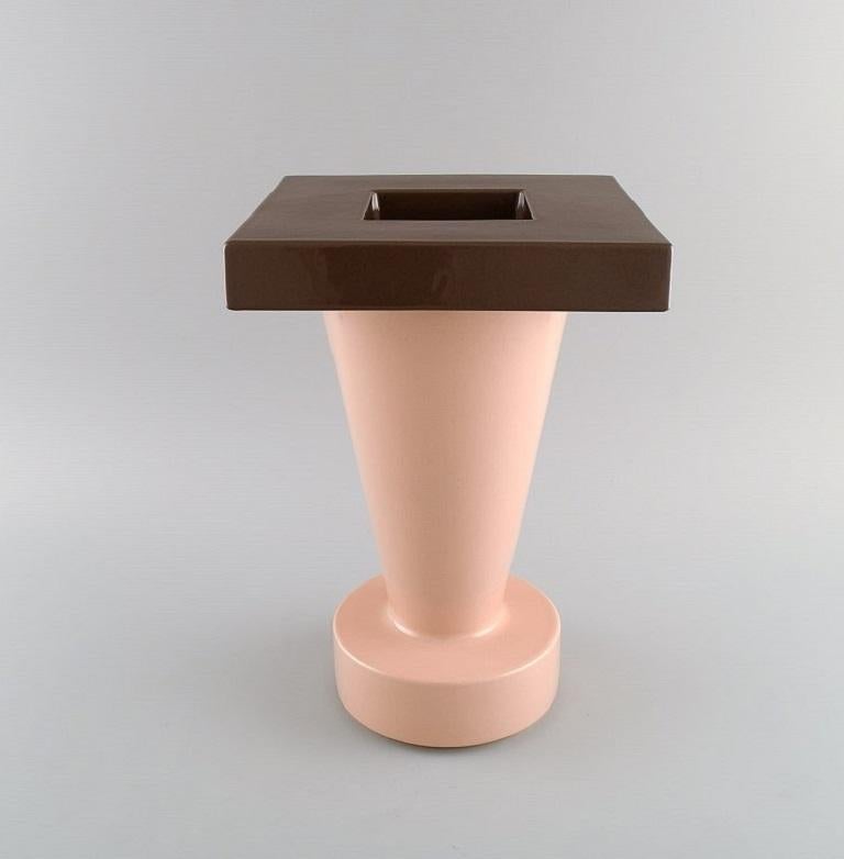 Marco Zanini for Bitossi, Large Vase in Glazed Ceramics, Italian Design For Sale 1