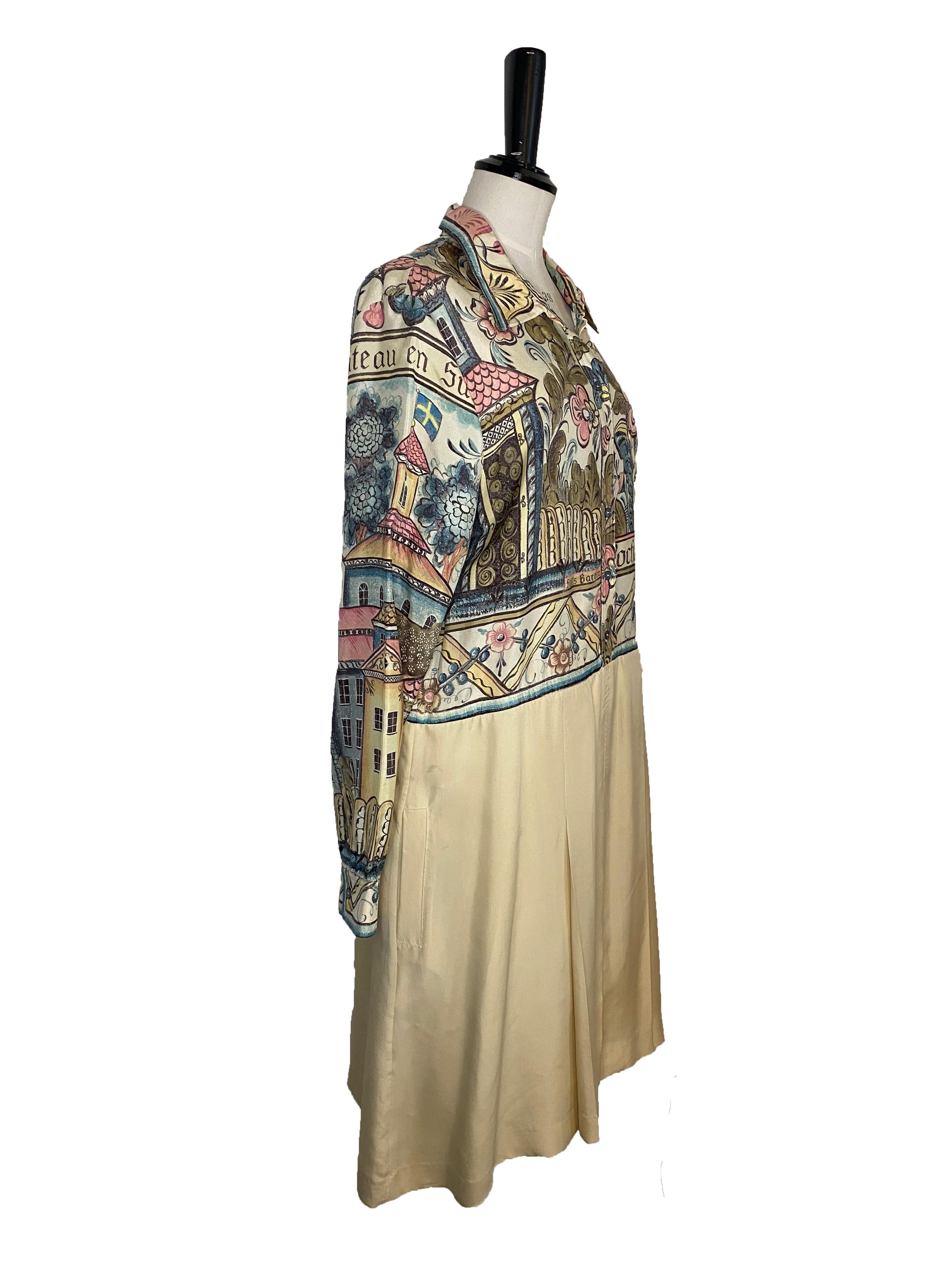 Vestido de seda Marco Zanini para Rochas Talla It44. Marrón en venta
