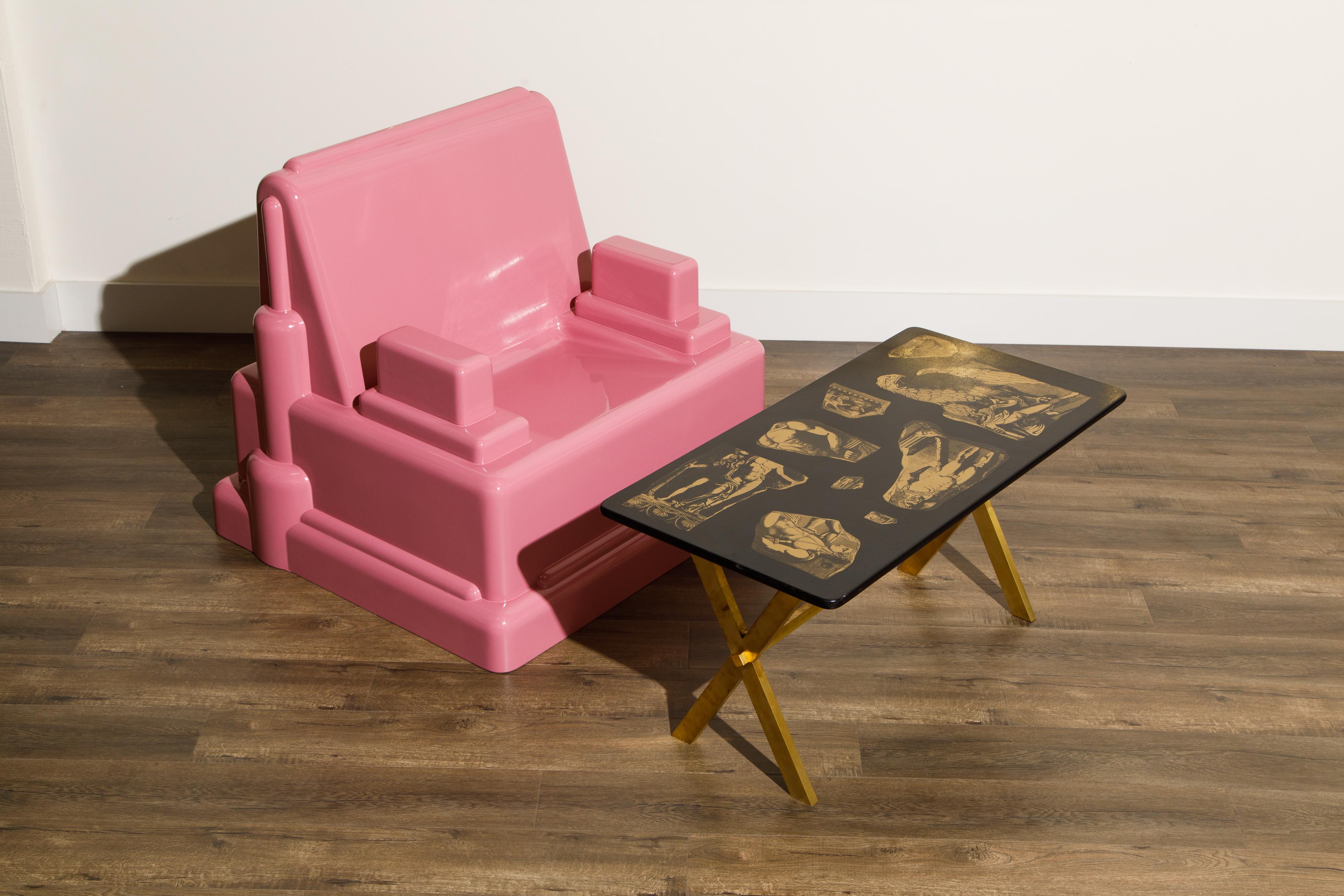 Marco Zanini 'Roma' Fiberglass Throne Chair for Memphis Milano, Italy, c. 1986 11