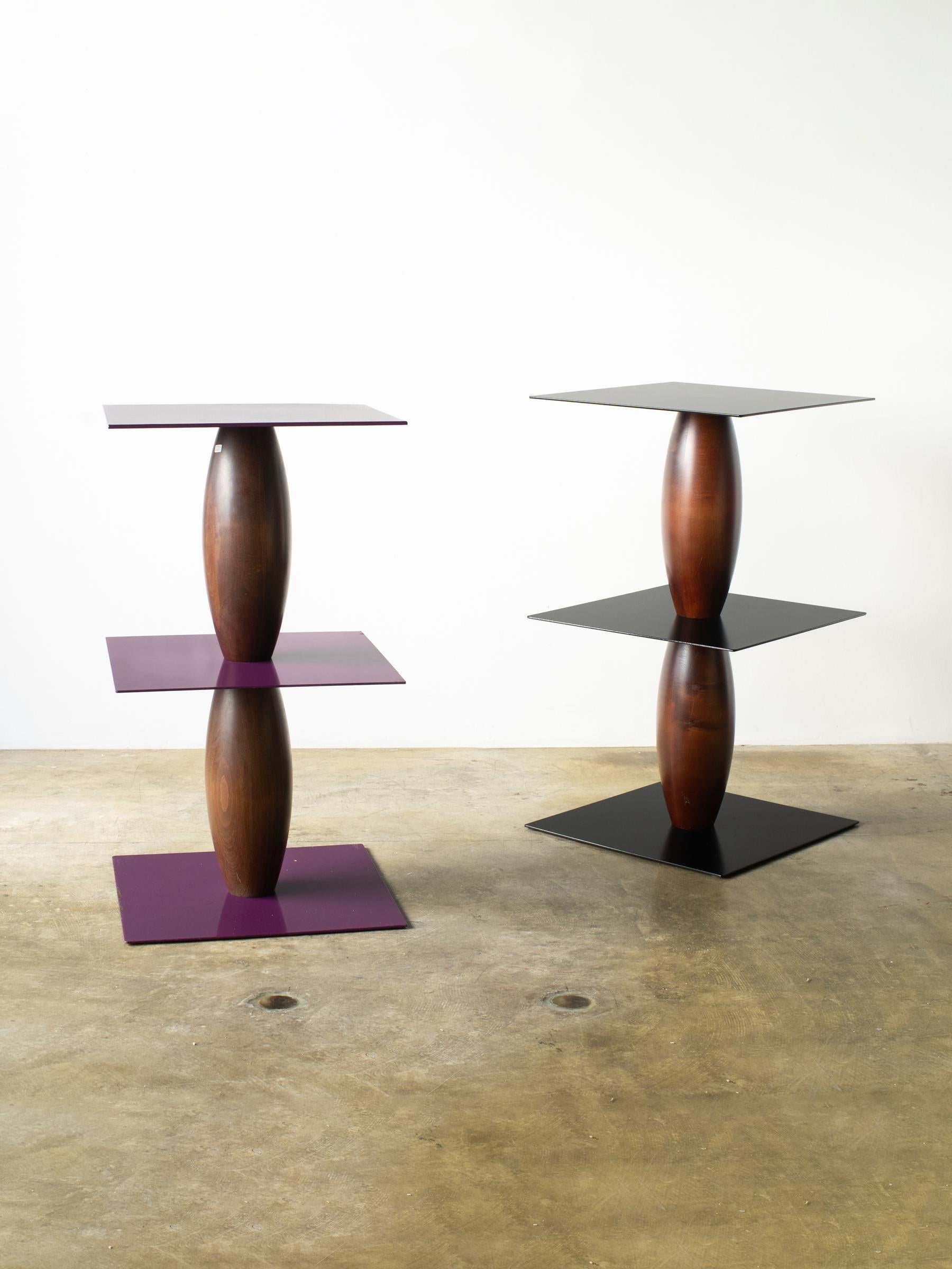 Steel Marco Zanini Zanzibar side table black For Sale