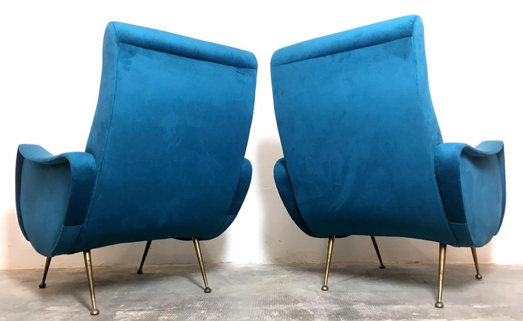 Marco Zanuso 2 Lady Armchairs, circa 1950 In Good Condition In Saint Ouen, FR