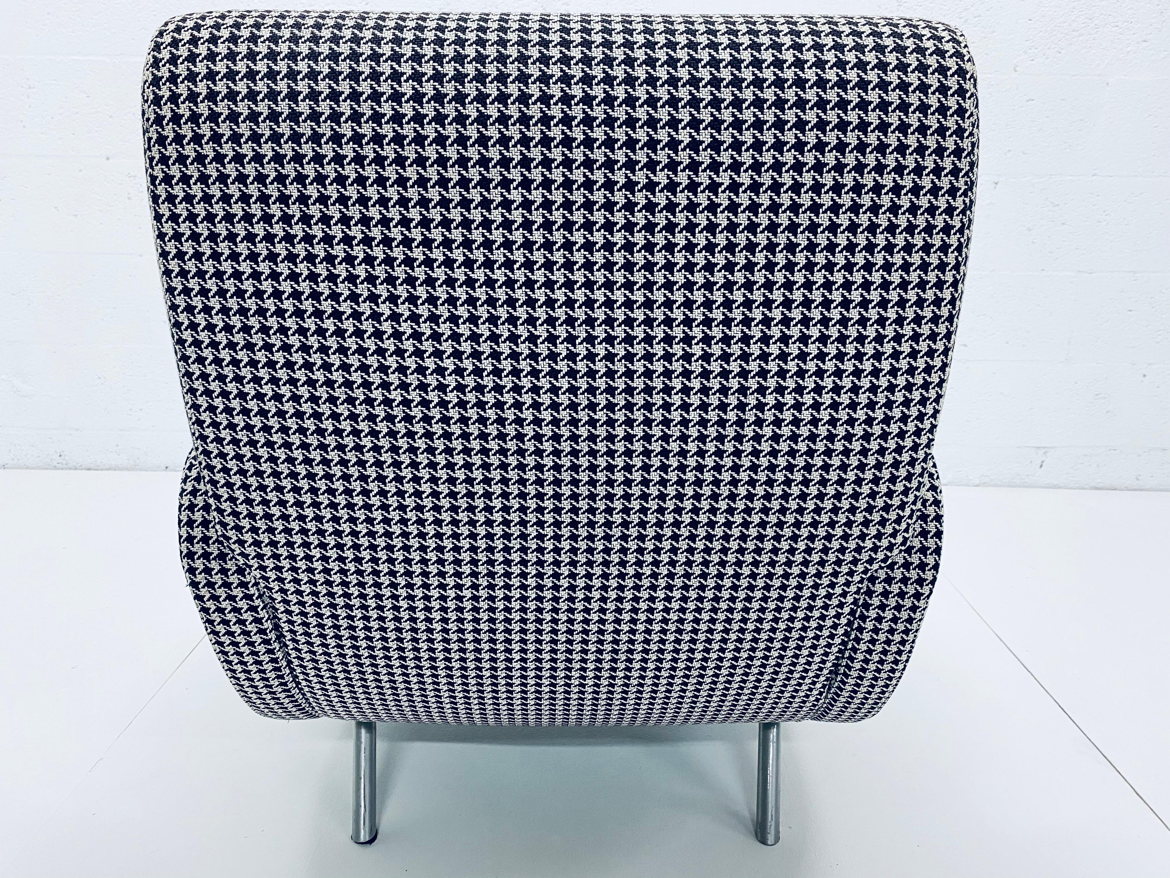 Steel Marco Zanuso 720 Lady Chair for Arflex with Custom Upholstery