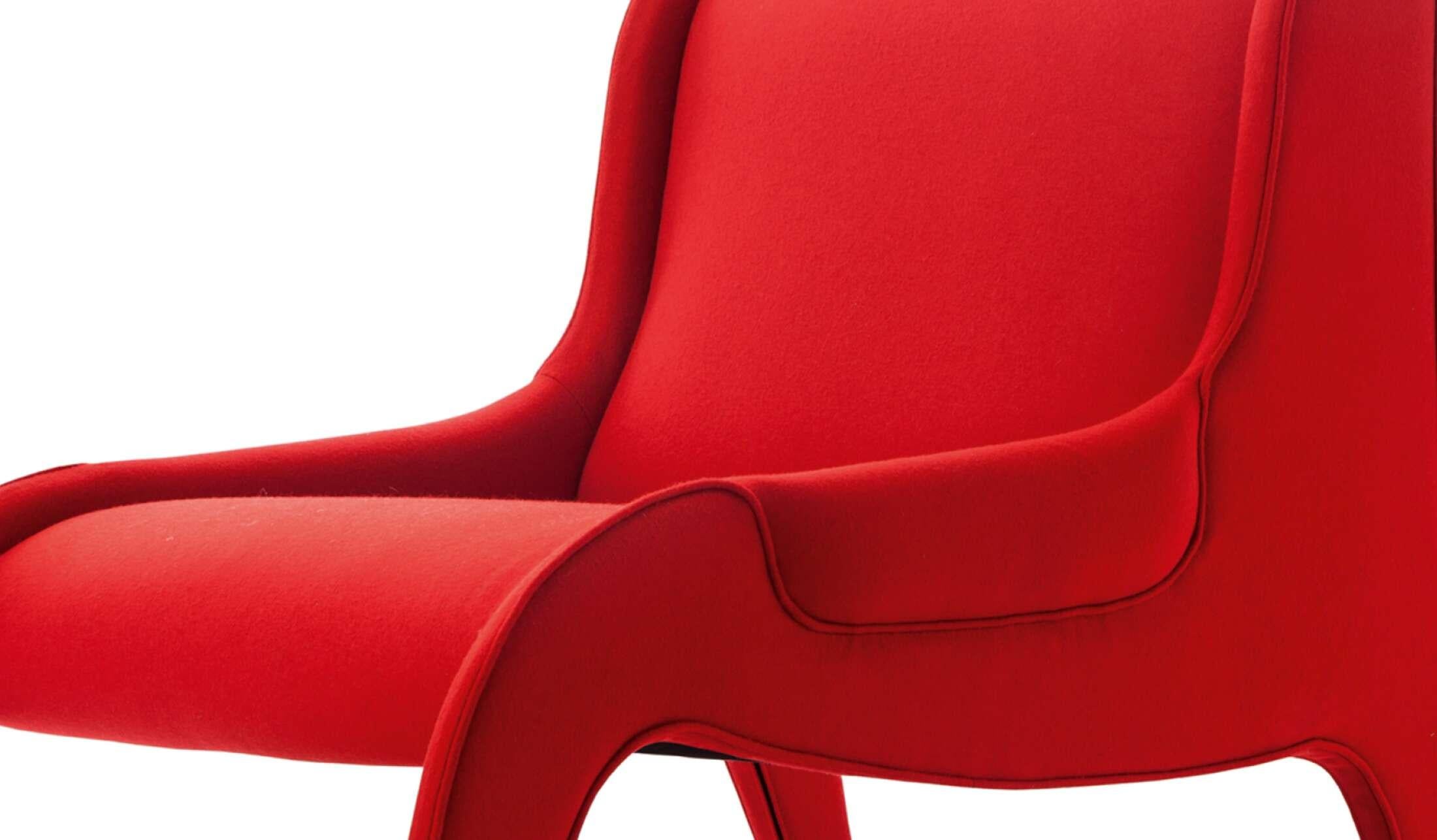 Mid-Century Modern Marco Zanuso Antropus Armchair for Cassina, Italy, in red For Sale