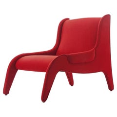 Marco Zanuso Antropus Armchair for Cassina, Italy, in red