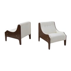 Fauteuils Marco Zanuso ""Milord"" en boucl blanc pour Arflex, 1957 Publi
