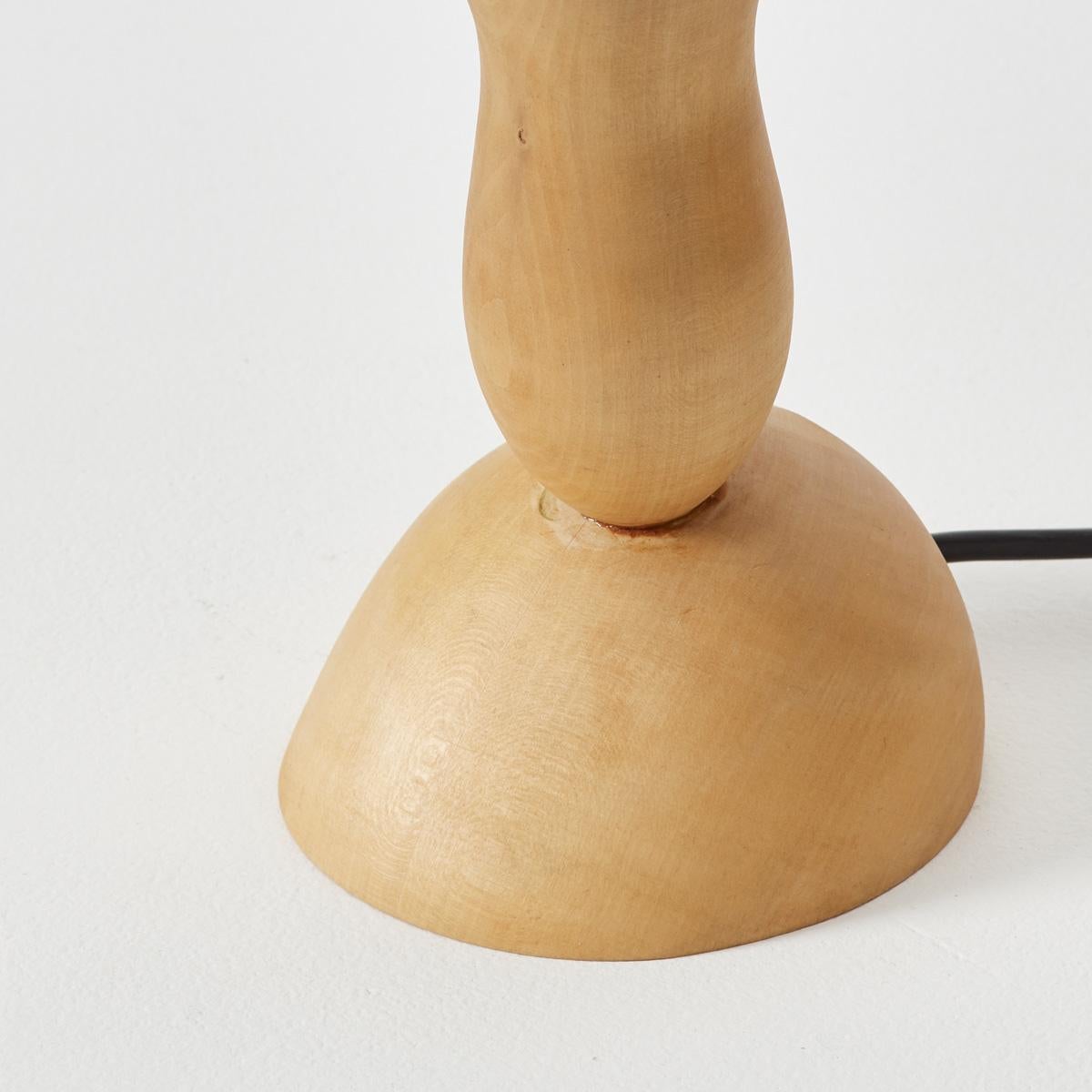 Wood Marco Zanuso Attr. Prototype Memphis Era, Postmodern Table Lamp, Italy, 1980s