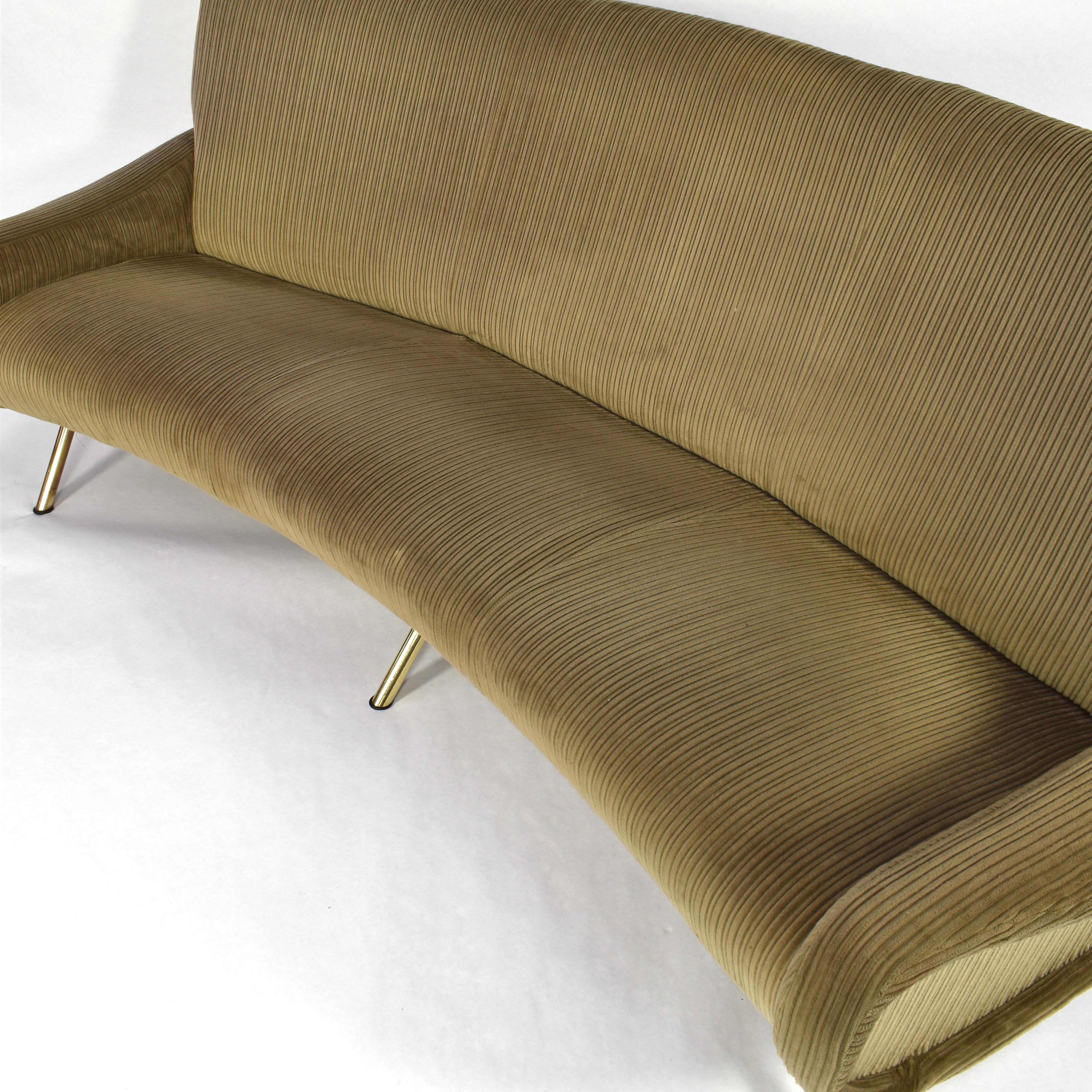 Marco Zanuso Curved 'Lady' Sofa by Arflex, Italy, 1951 In Good Condition In Pijnacker, Zuid-Holland