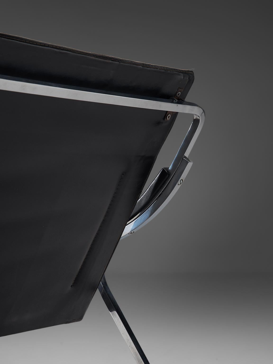 Steel Marco Zanuso for Arflex 'Fourline' Chairs in Leather