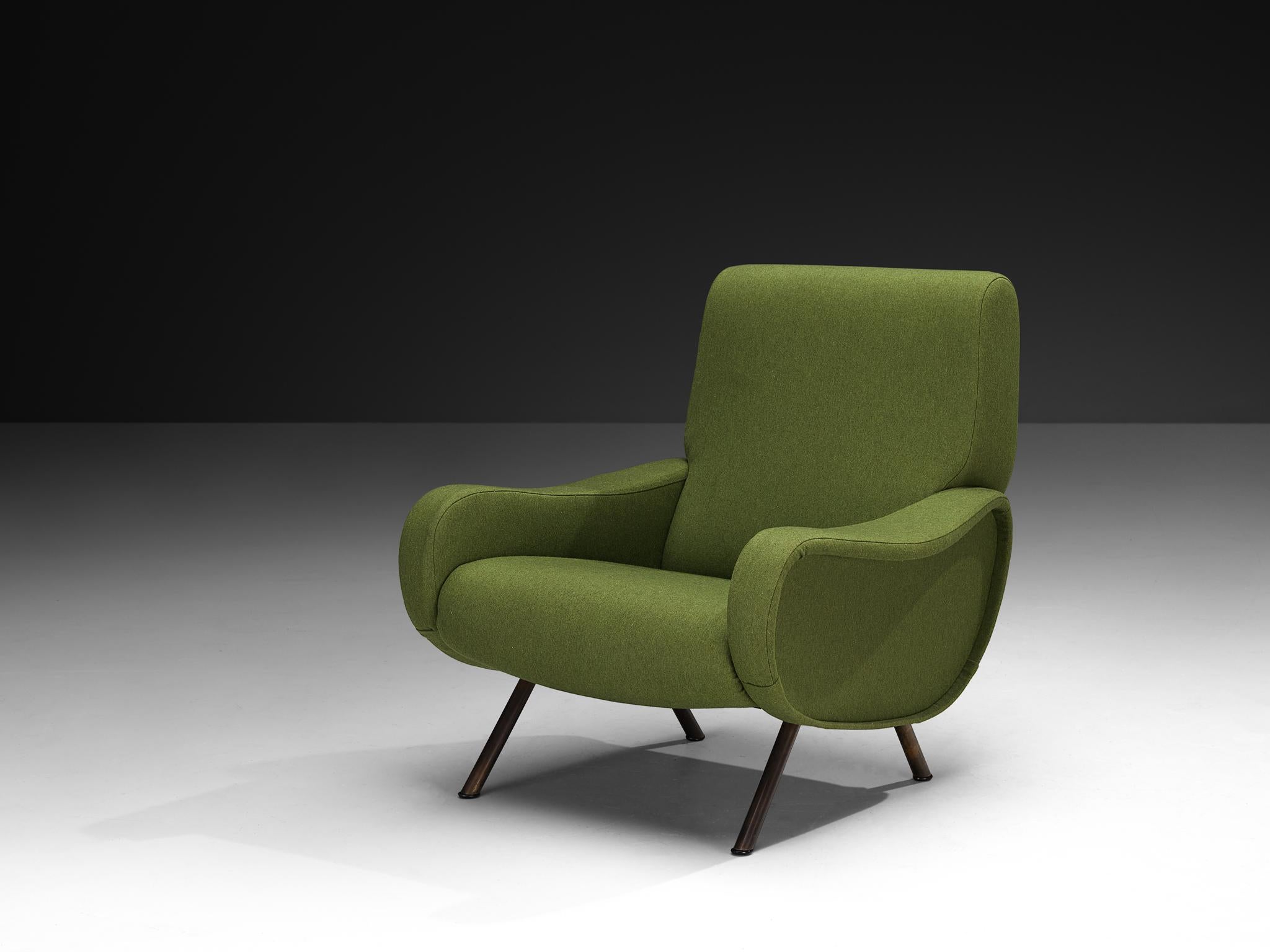 Marco Zanuso für Arflex, Sessel, Stoff, Metall, Italien, 1950er Jahre

Als Inbegriff des italienischen Designs der 1950er Jahre ist der Sessel Lady