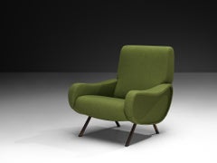 Marco Zanuso for Arflex 'Lady' Armchair in Green Upholstery