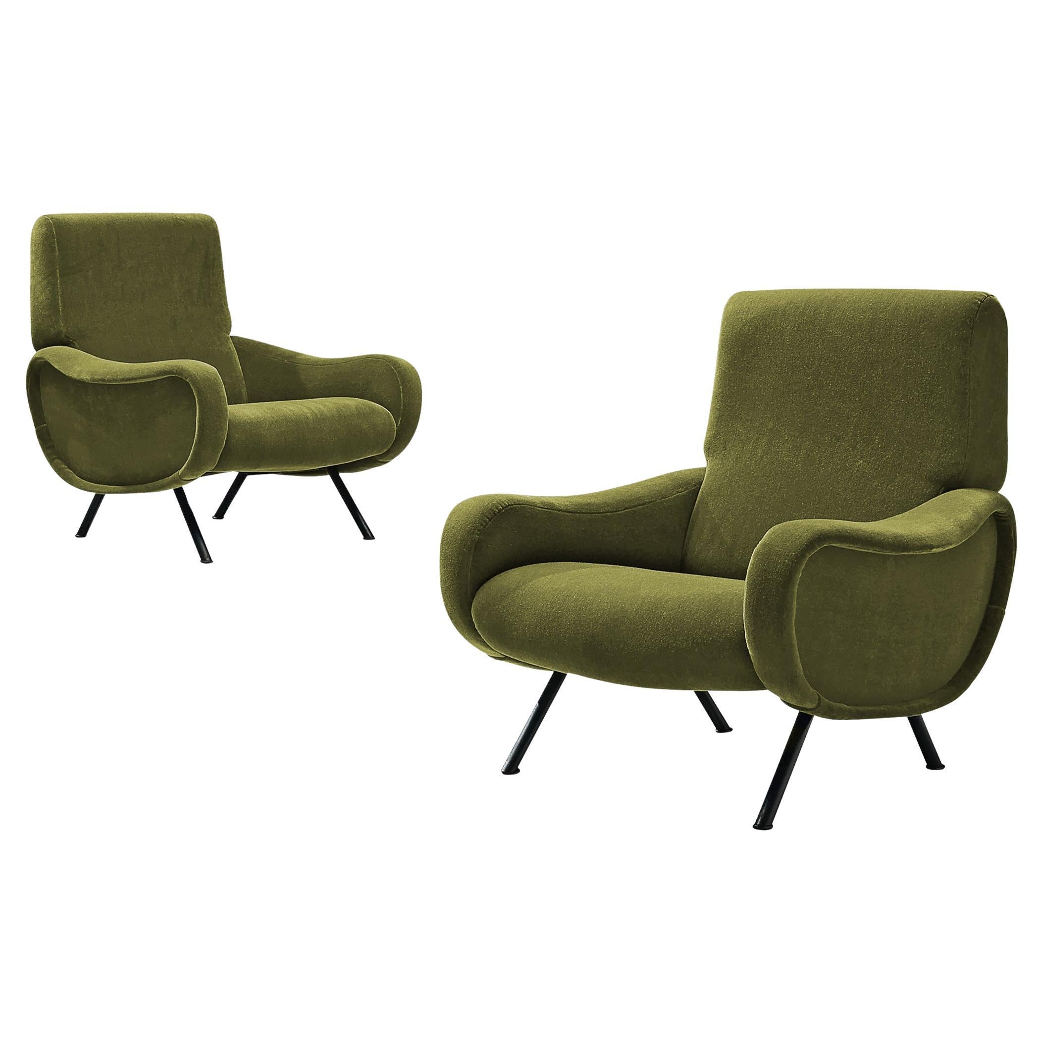 Marco Zanuso for Arflex Pair of 'Lady' Armchairs  For Sale
