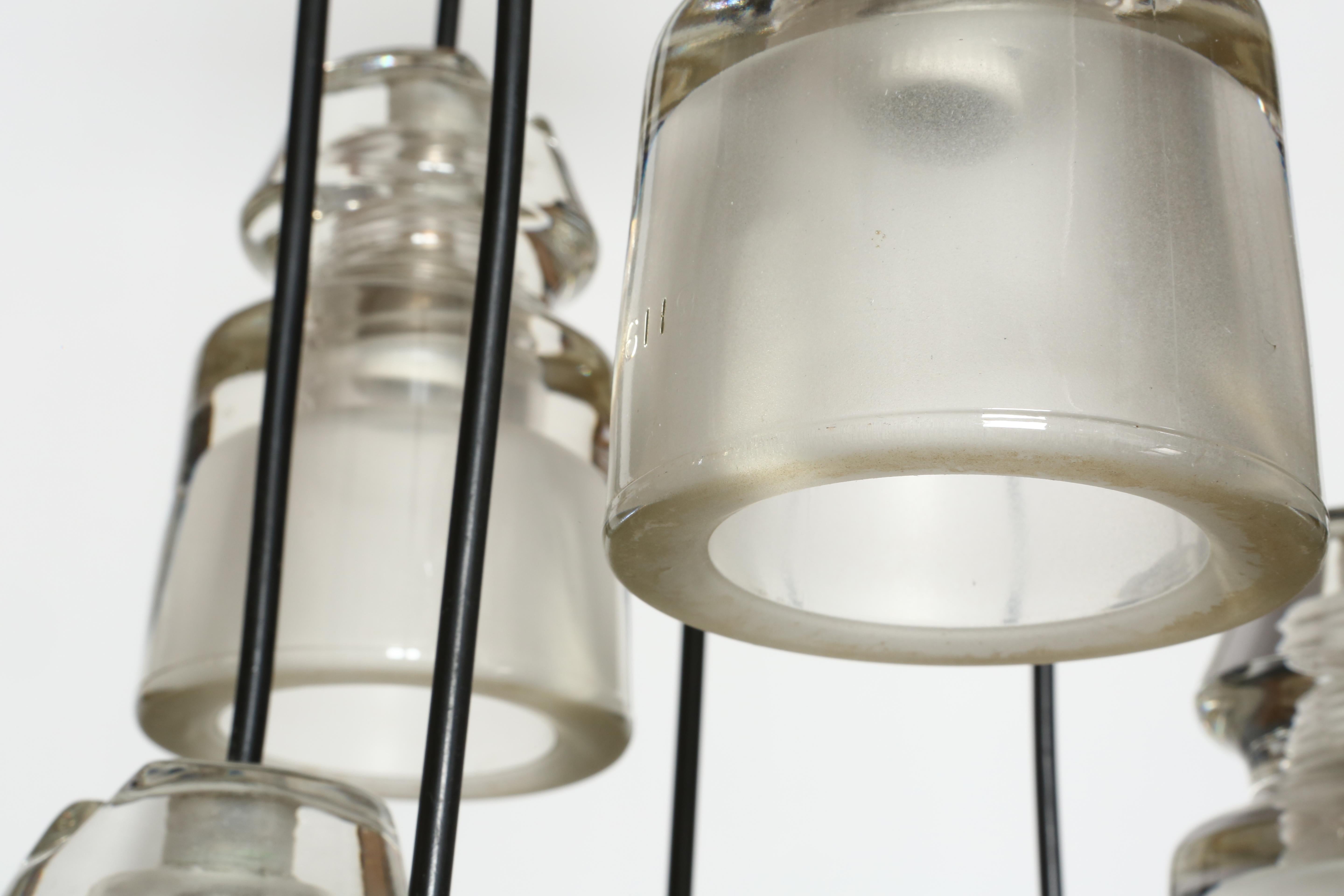 Lampadario a cascata Marco Zanuso per Oluce, Italia 1960 in vendita 3