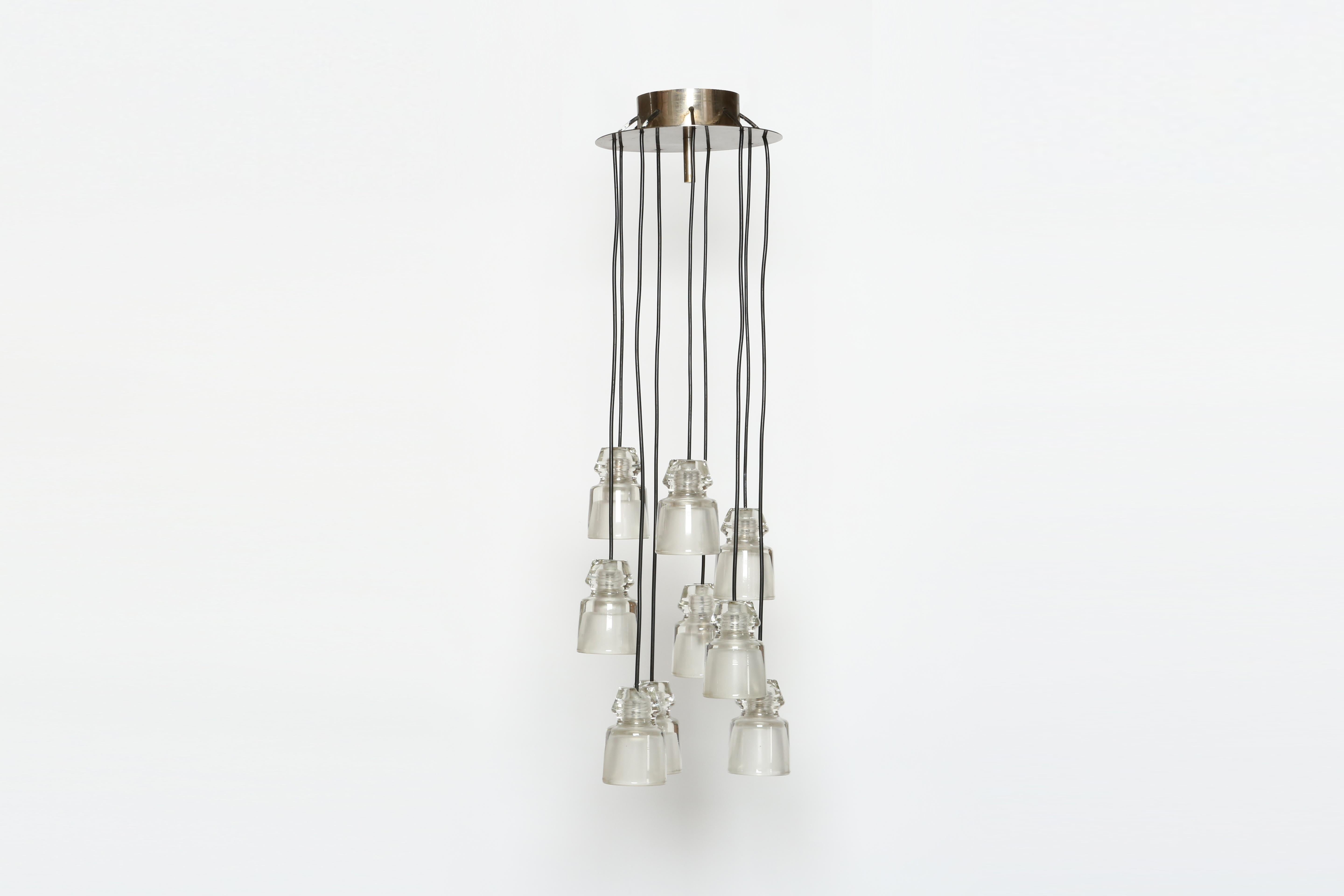 Lampadario a cascata Marco Zanuso per Oluce, Italia 1960 In condizioni buone in vendita a Brooklyn, NY
