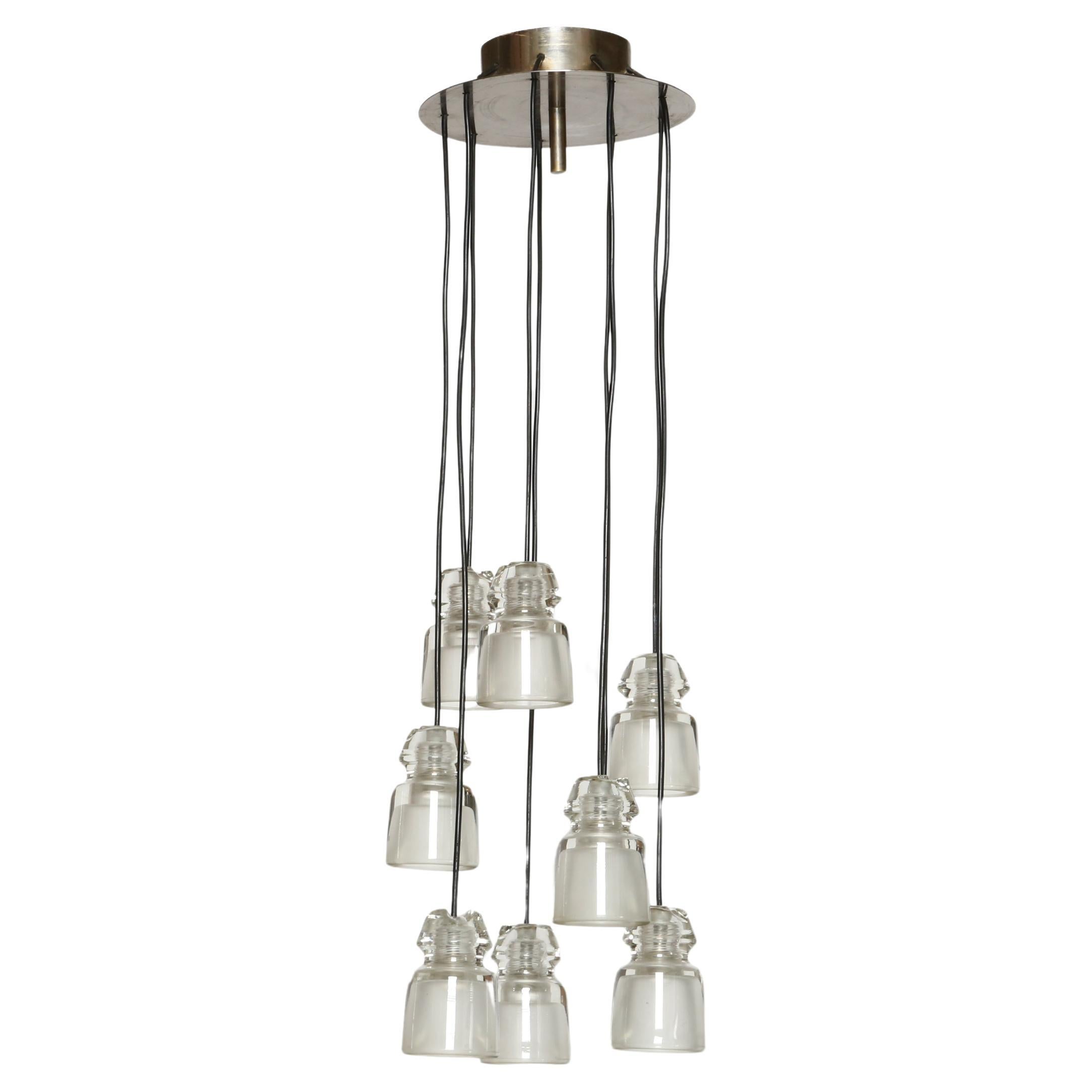 Lampadario a cascata Marco Zanuso per Oluce, Italia 1960 in vendita
