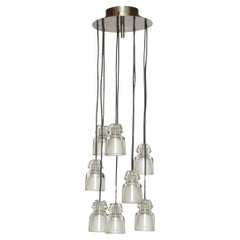 Marco Zanuso for Oluce cascading chandelier, Italy 1960s