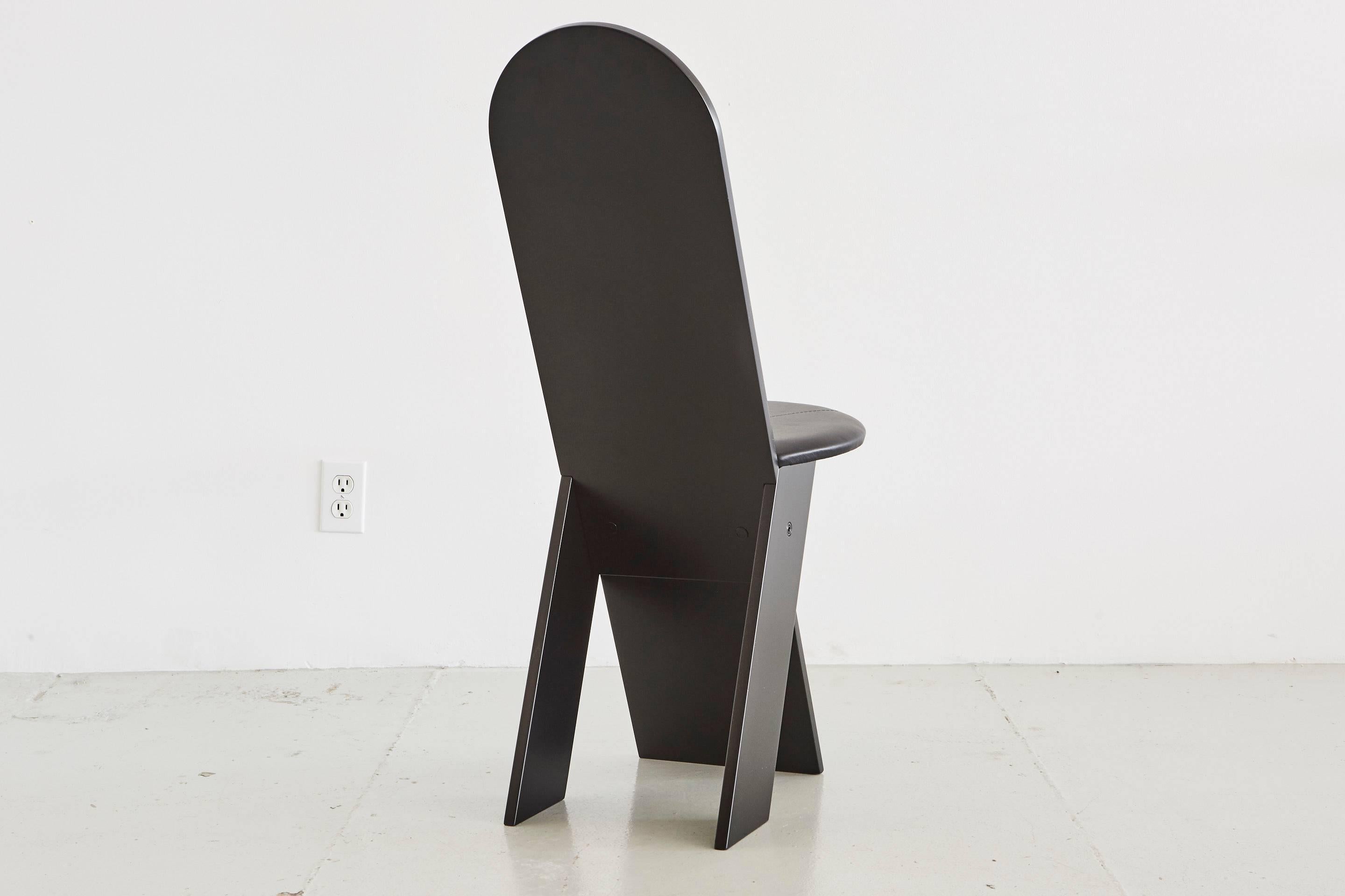 Mahogany Marco Zanuso for Poggi Angular Chairs