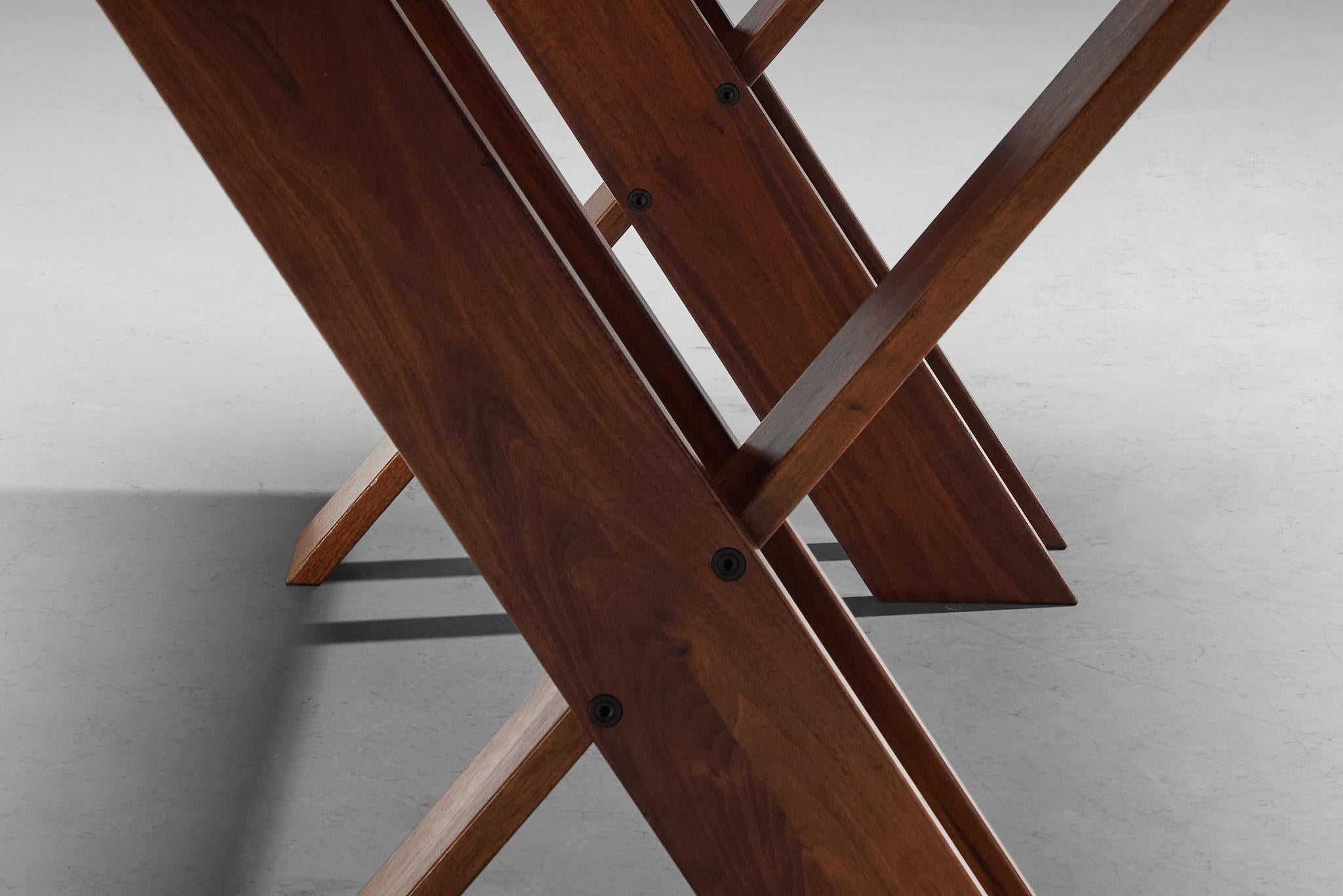 Post-Modern Marco Zanuso for Poggi Dining Table in Walnut