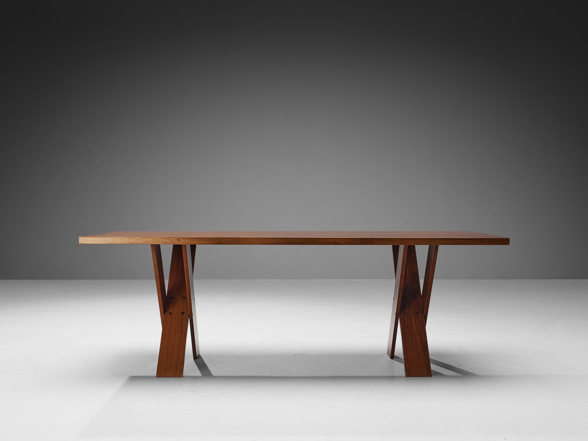 Italian Marco Zanuso for Poggi Dining Table in Walnut